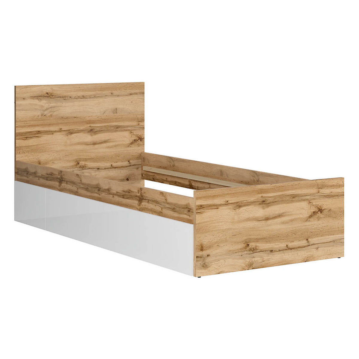 Cadru pat NUIS 90x200, stejar wotan, PAL laminat