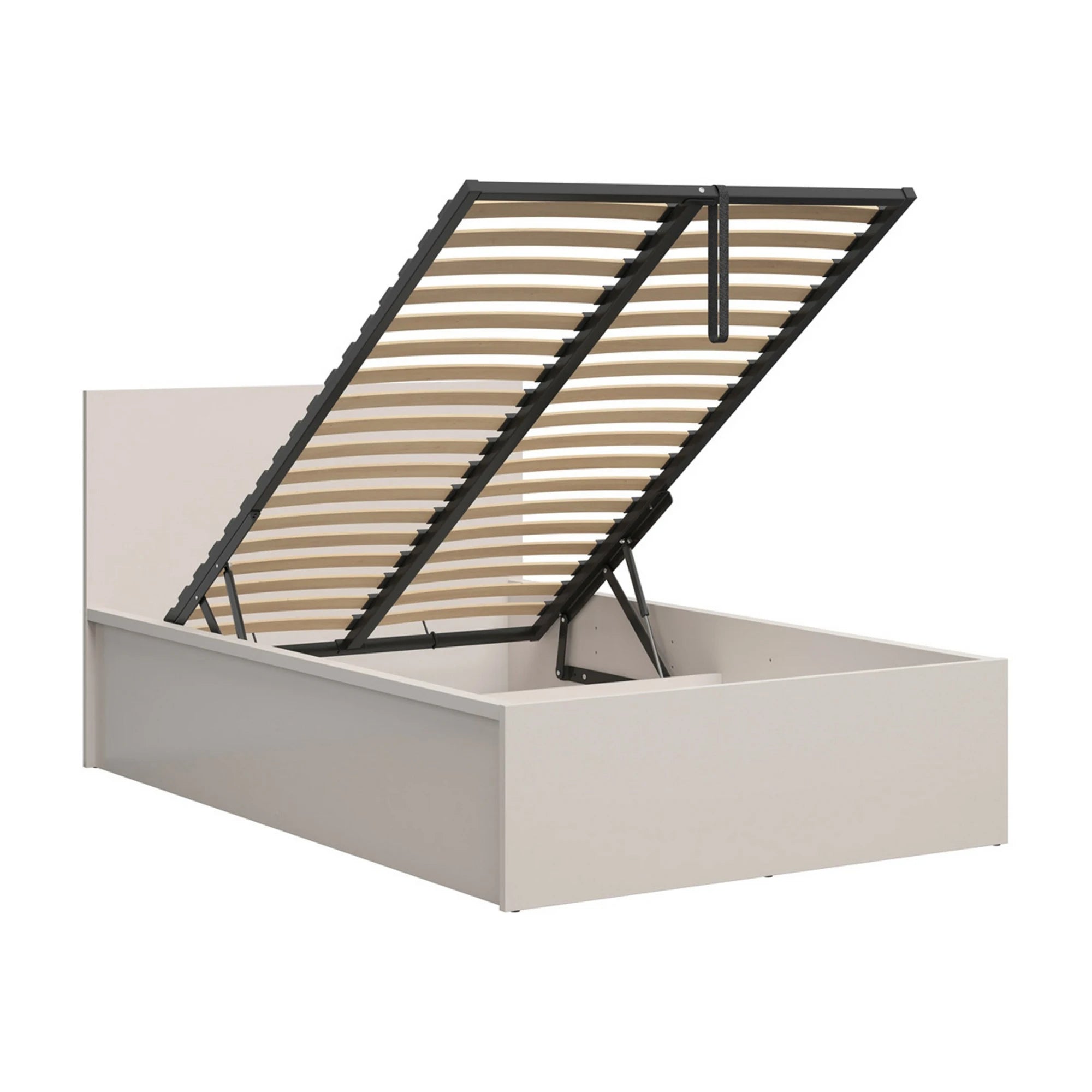 Pat TRETIX 120x200, casmir, PAL laminat, cu somiera si lada depozitare