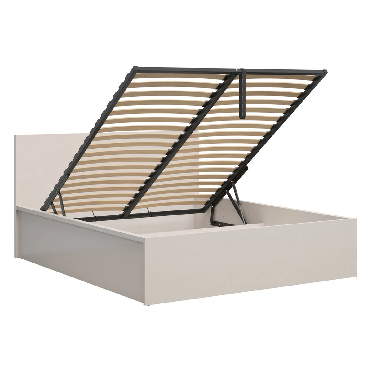 Set dormitor TETRIX 2, casmir/alb, pat 160x200, dulap cu 2 usi si 2 noptiere