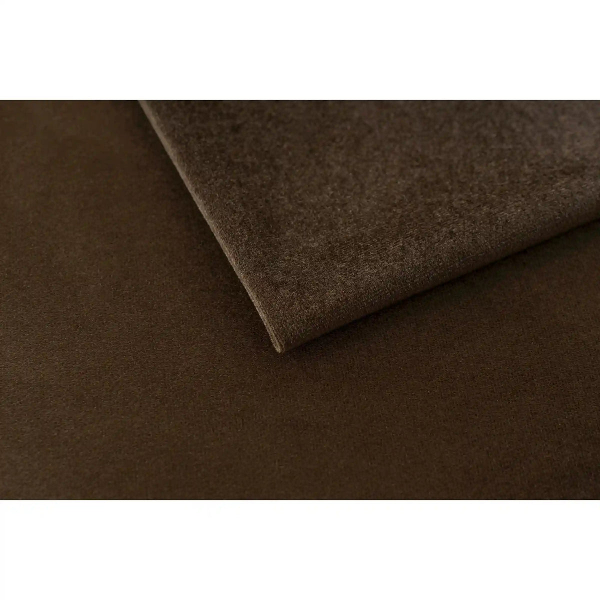 Pat SAHRA 160x200, stofa catifelata maro inchis - Luna 06, cu somiera si spatiu depozitare