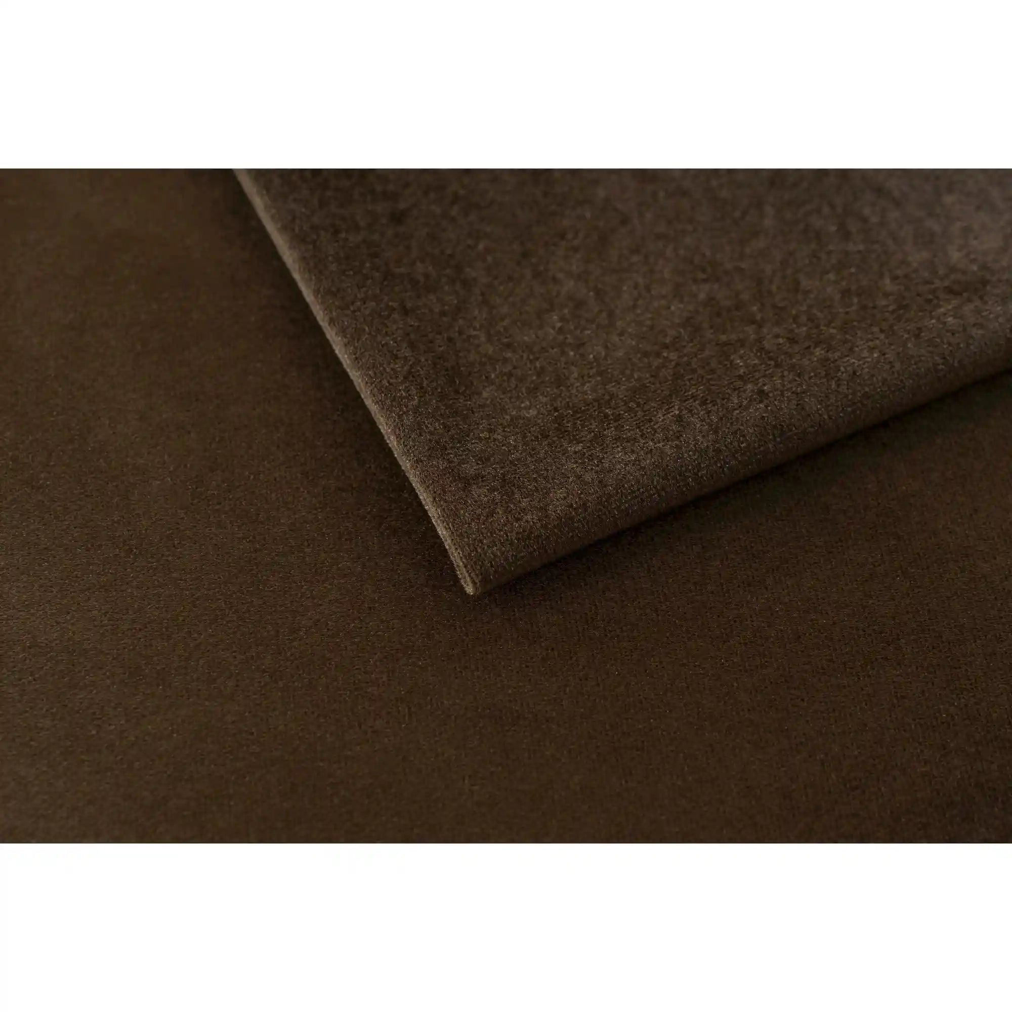 Pat SAHRA 160x200, stofa catifelata maro inchis - Luna 06, cu somiera si spatiu depozitare