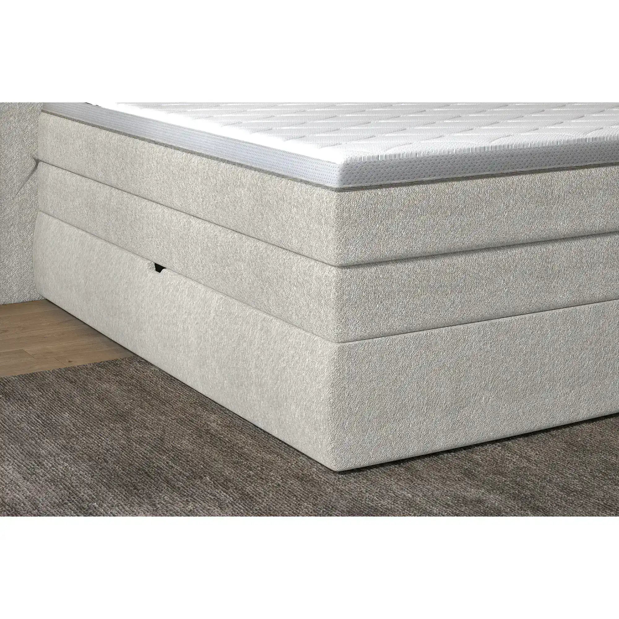 Pat boxspring LUNGO 160x200, personalizabil materiale gama Oferta Avantaj, 2 lazi depozitare, cu saltele si topper