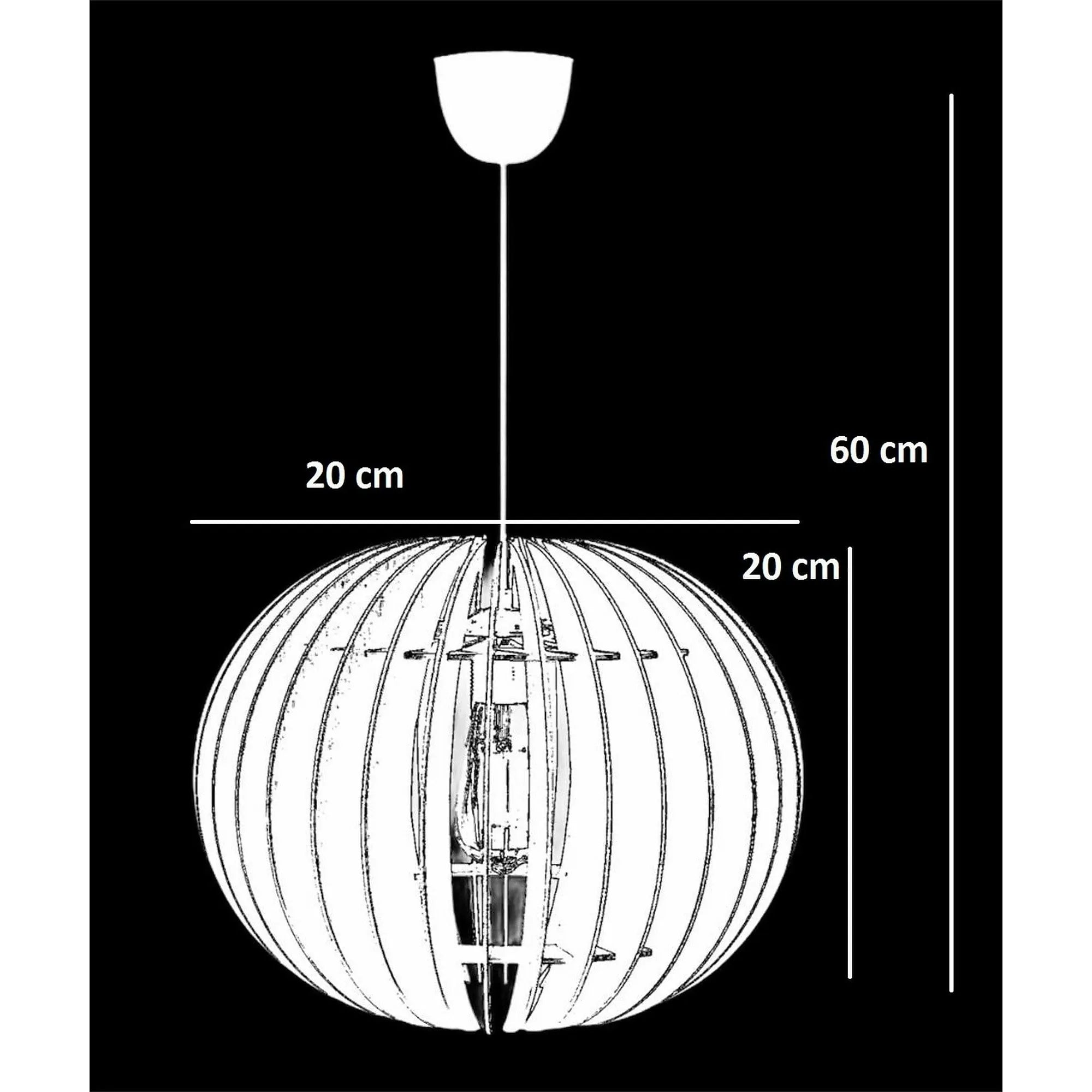 Lustra 390FLH1513, negru, 20x20x60 cm