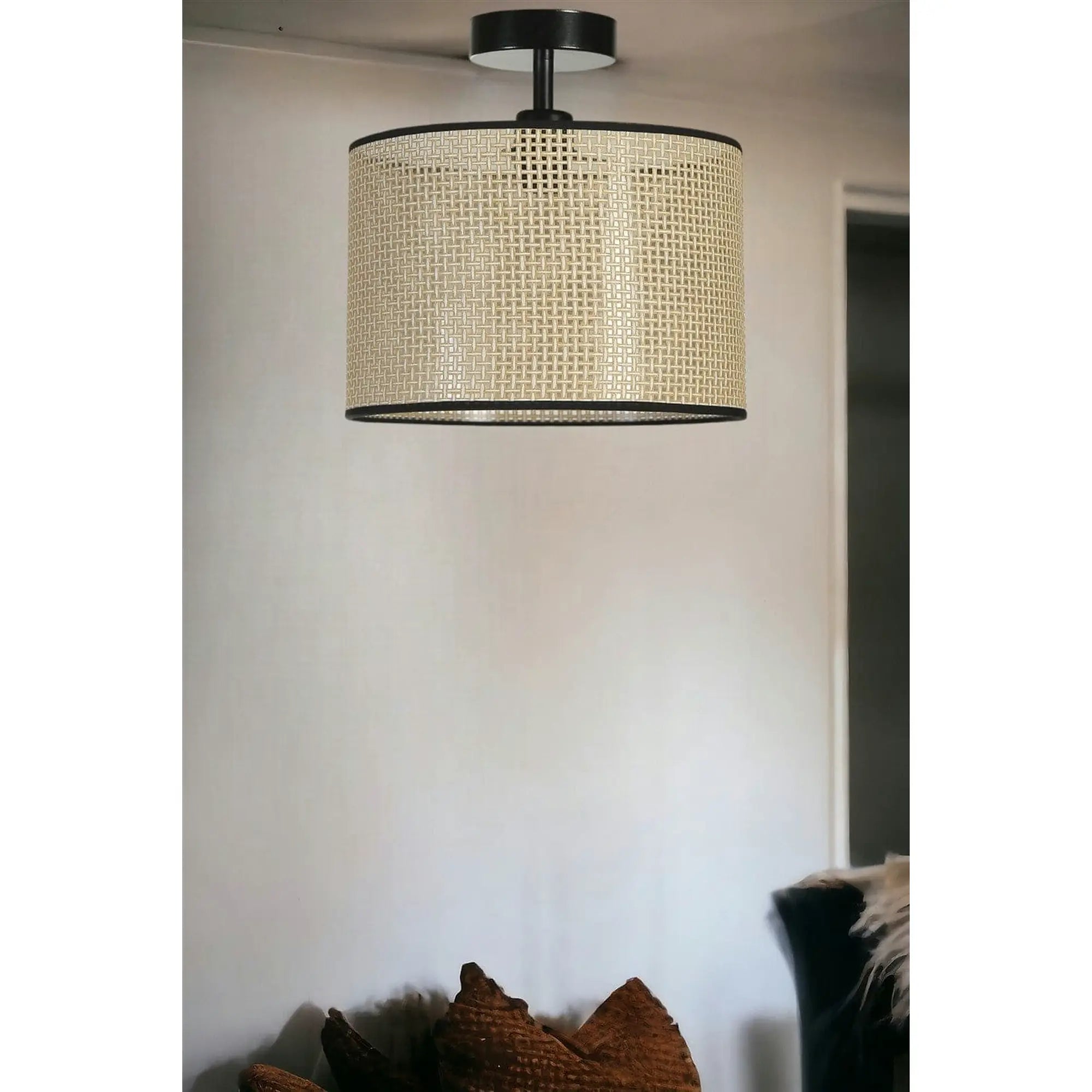Lustra 846STL5258, lemn de bambus/metal, 30x30 cm
