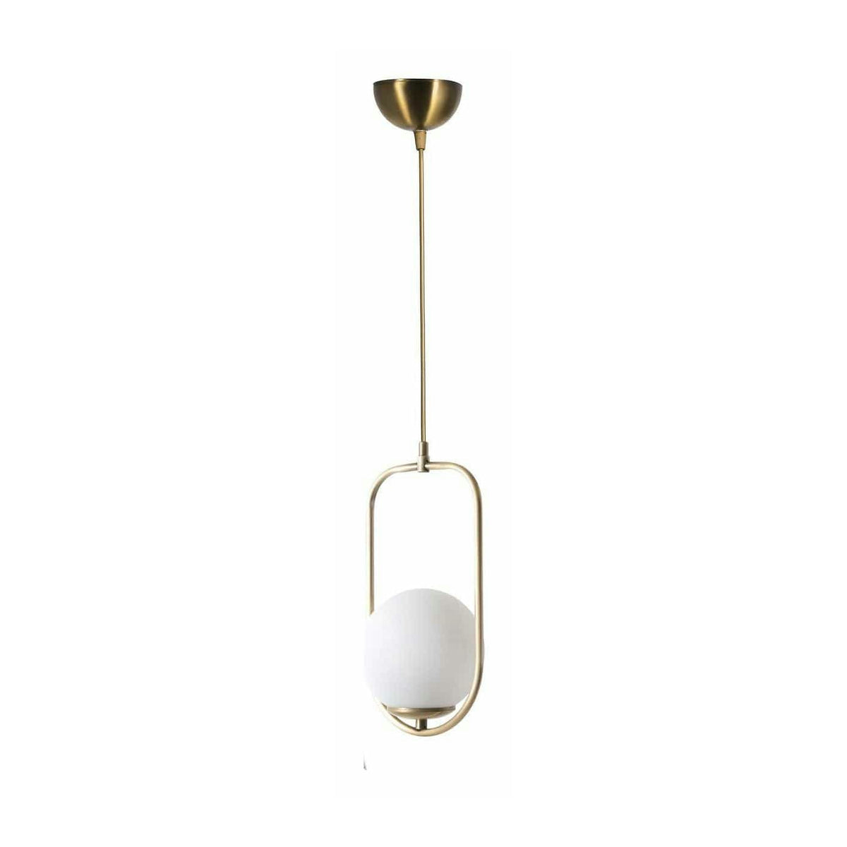Lustra AHU, auriu/alb, metal/sticla, 18x35x80 cm