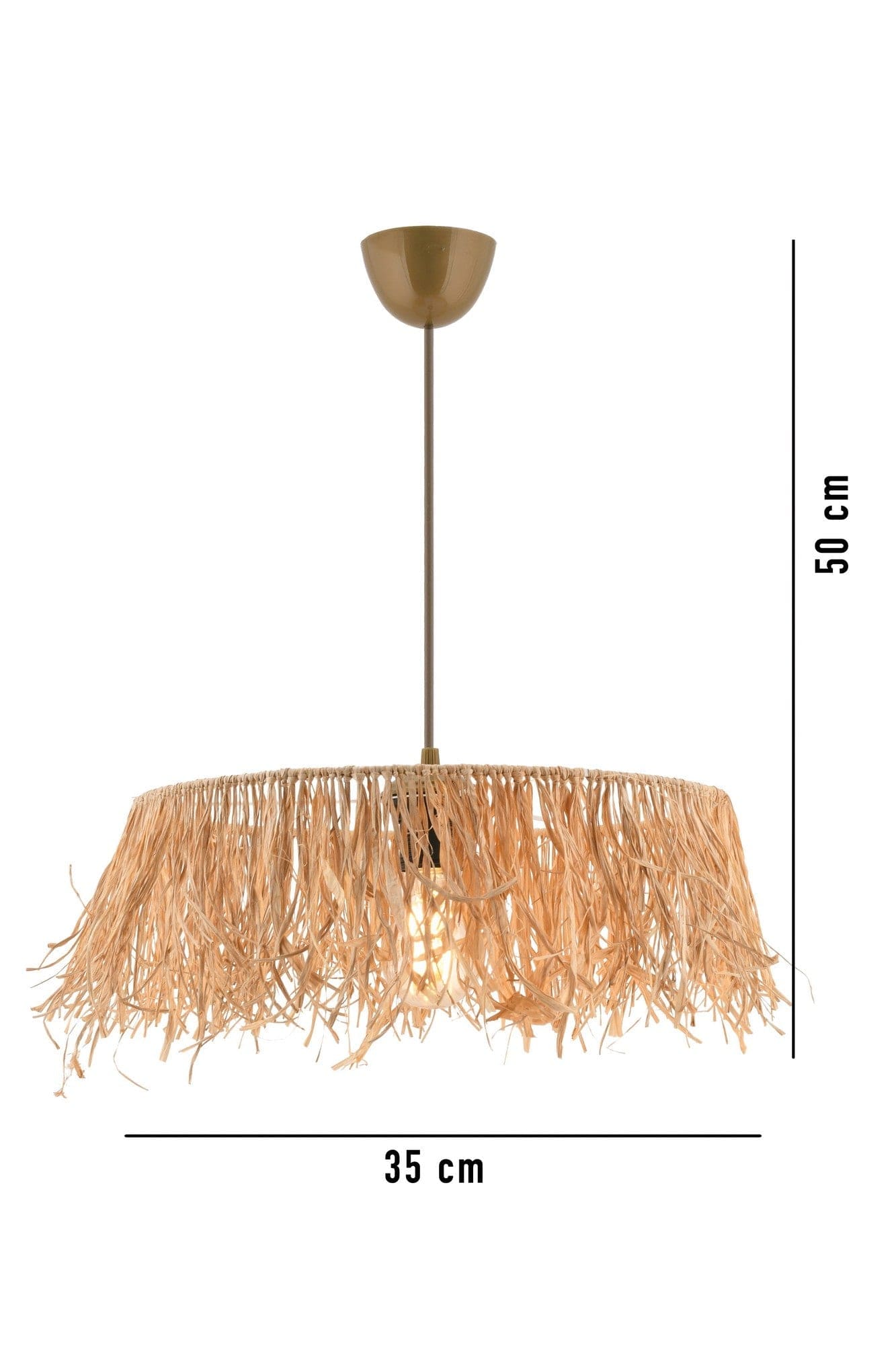 Lustra AMARISKA, bej, rafie/metal, 35x50 cm