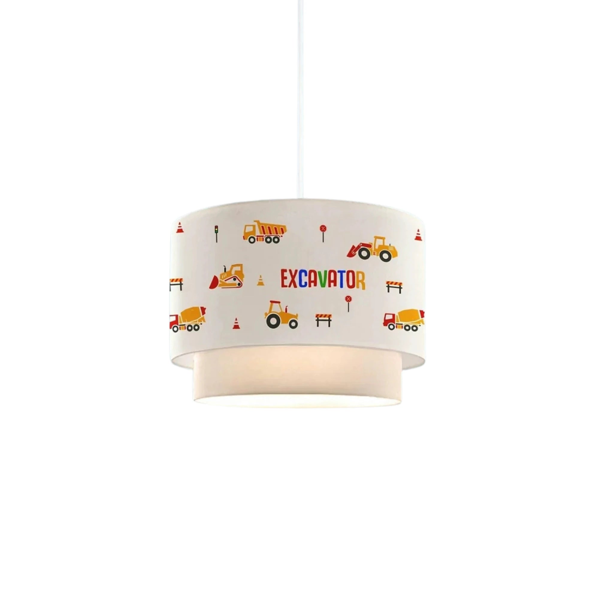 Lustra AYD-3030, crem/galben, material textil/metal, 30x70 cm