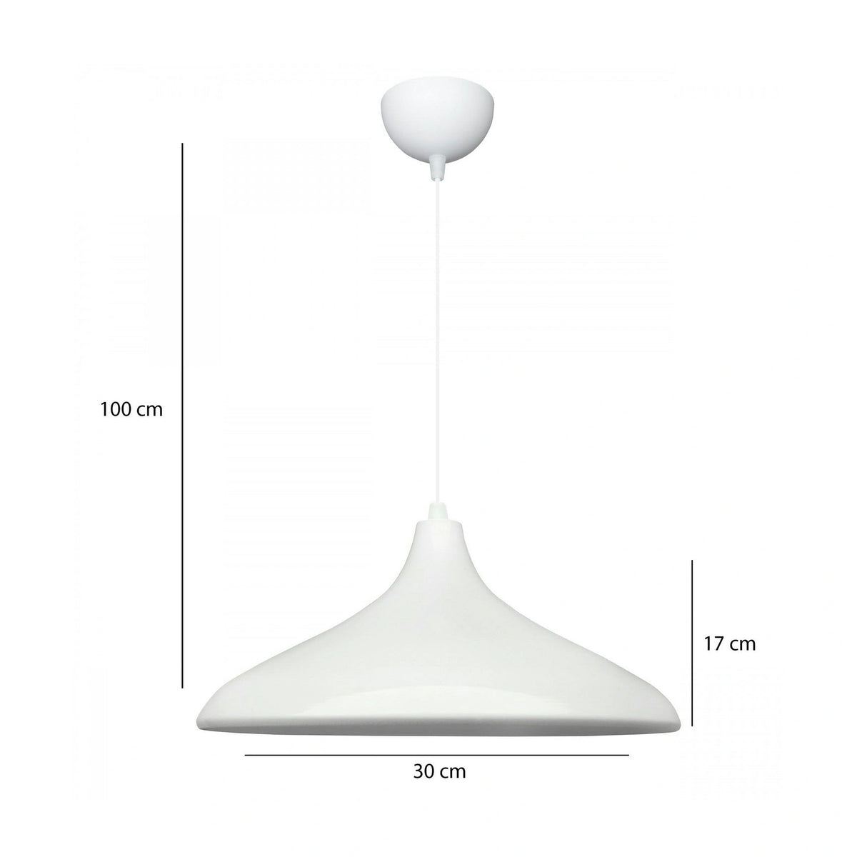 Lustra AYD-3726, alb, metal, 30x100 cm