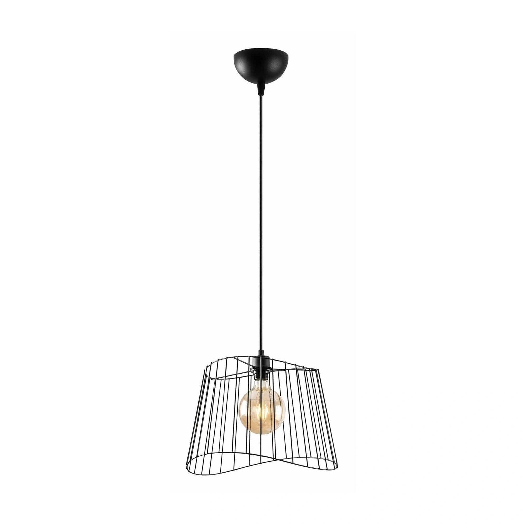 Lustra BYISOO 6340, negru, metal, 40x126 cm