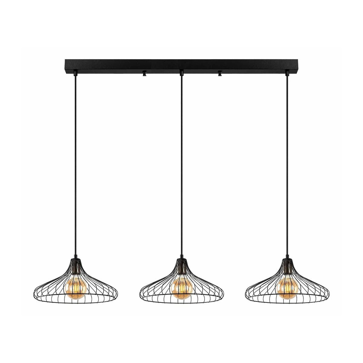 Lustra DEPAY 11260, negru, metal, 148x36x30-120 cm