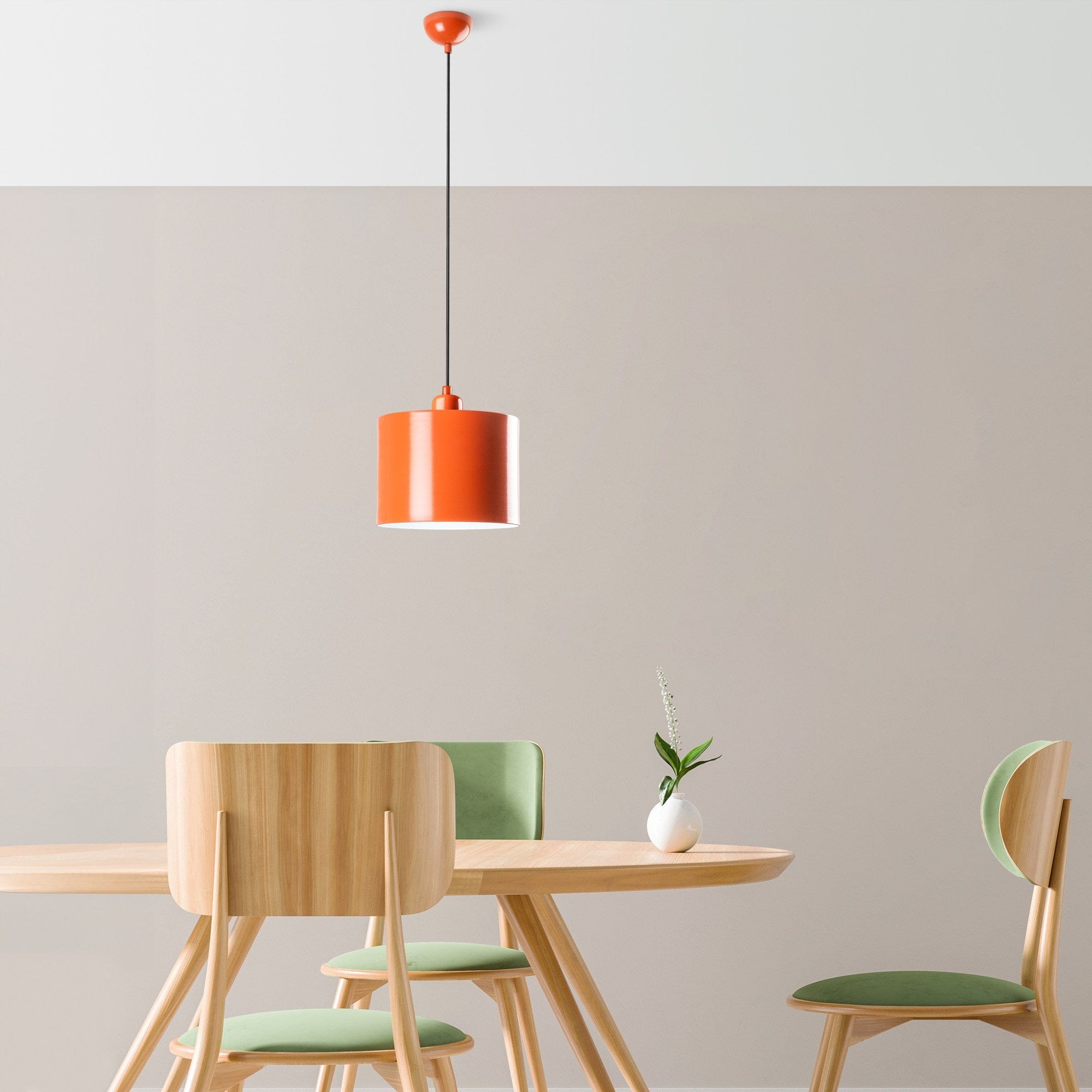 Lustra DUZ, portocaliu, metal, 20x25-110 cm