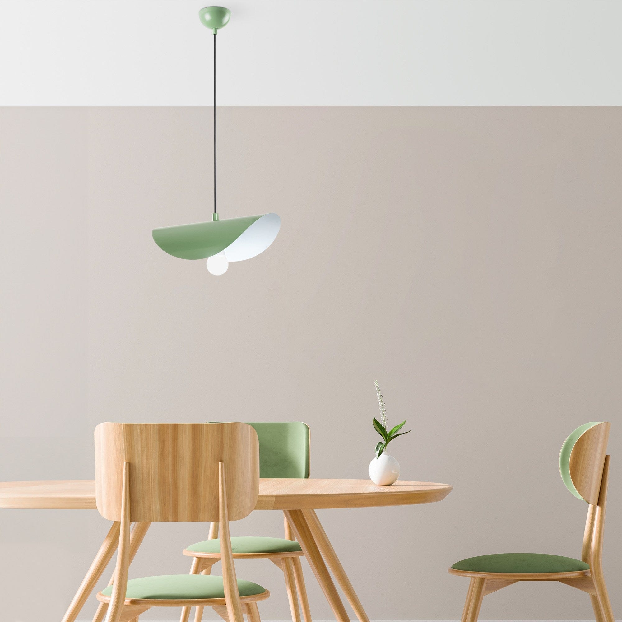 Lustra EGER, verde menta, metal, 30x20x17-106 cm