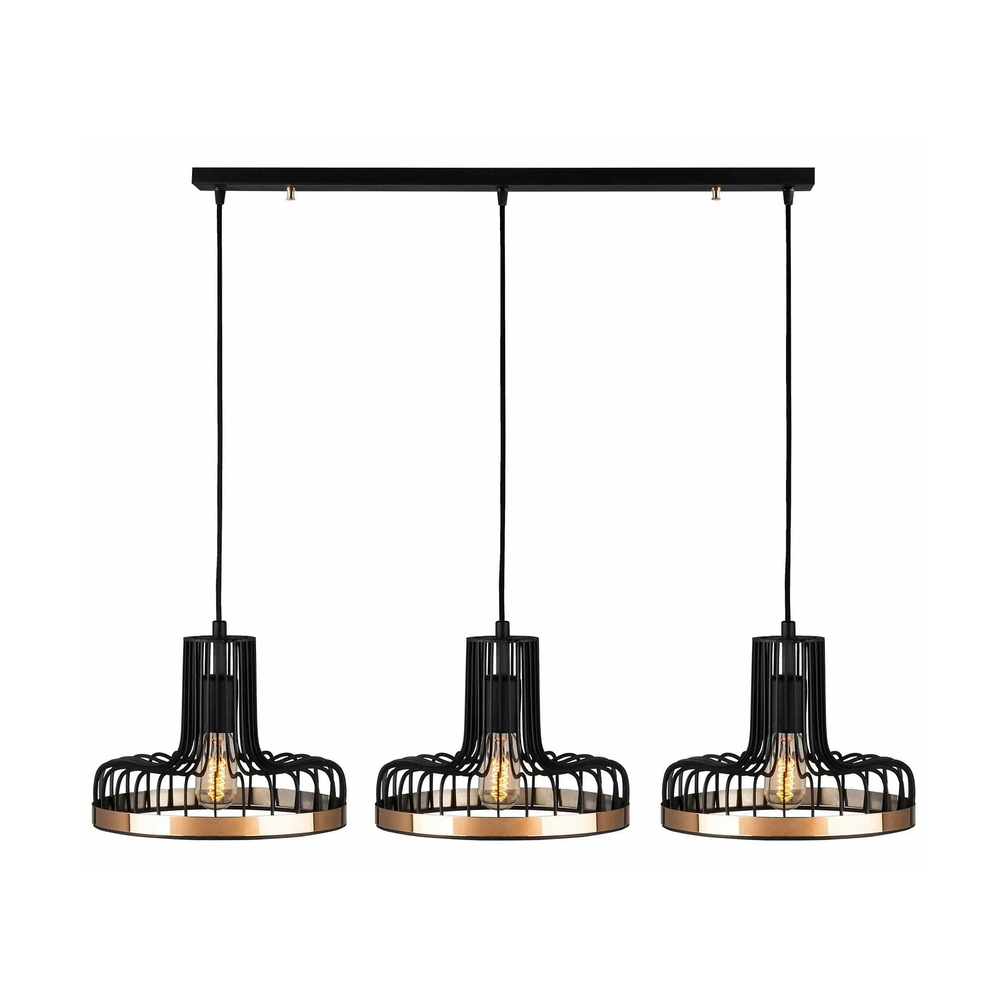 Lustra Fellini, MR - 774, cadru metalic, negru, 100x20x112 cm