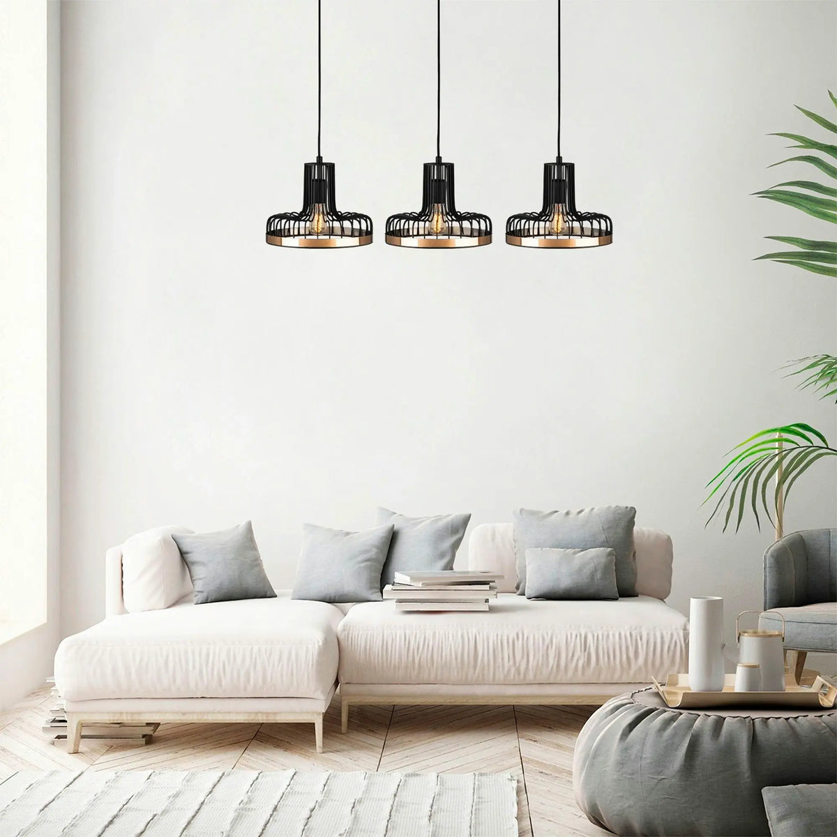 Lustra Fellini, MR - 774, cadru metalic, negru, 100x20x112 cm