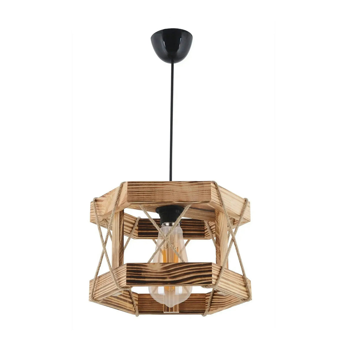 Lustra HEXAGONAL, stejar, lemn, 29x64 cm