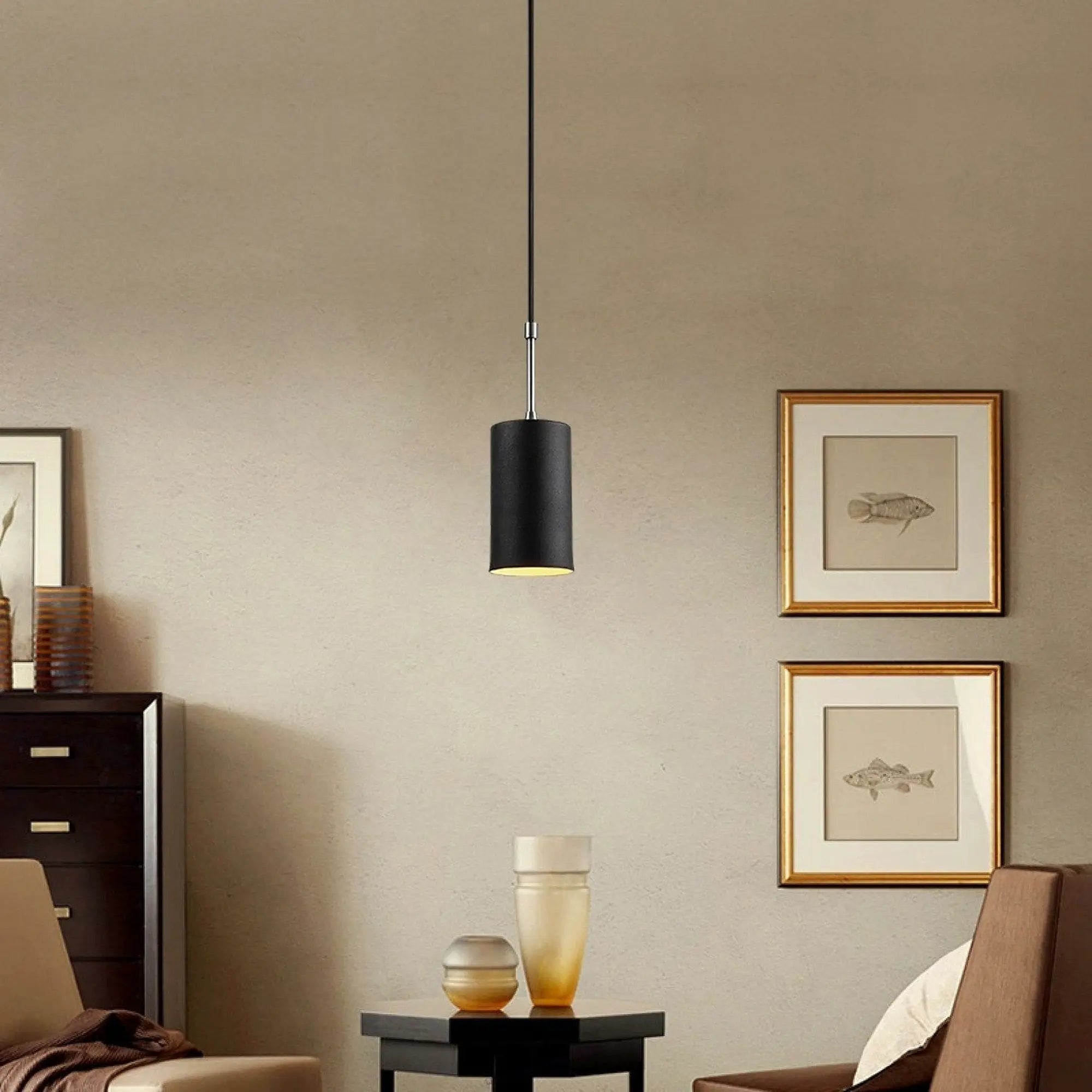 Lustra KEM 6397, negru, metal, 9x124 cm