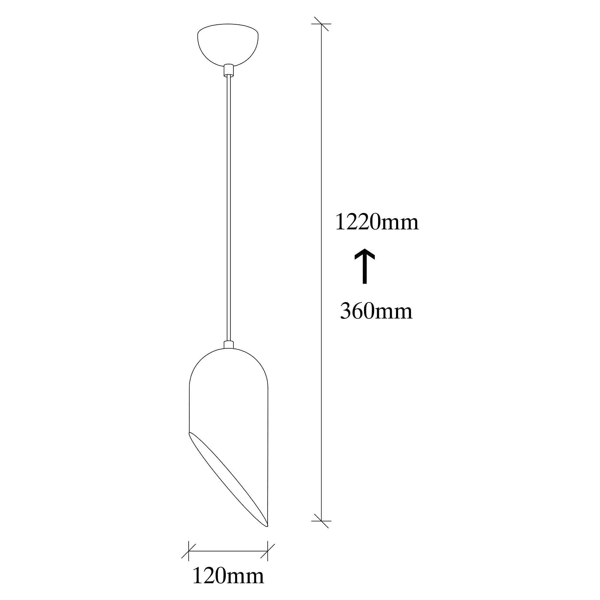 Lustra KESIK 6161, negru, metal, 12x36-122 cm