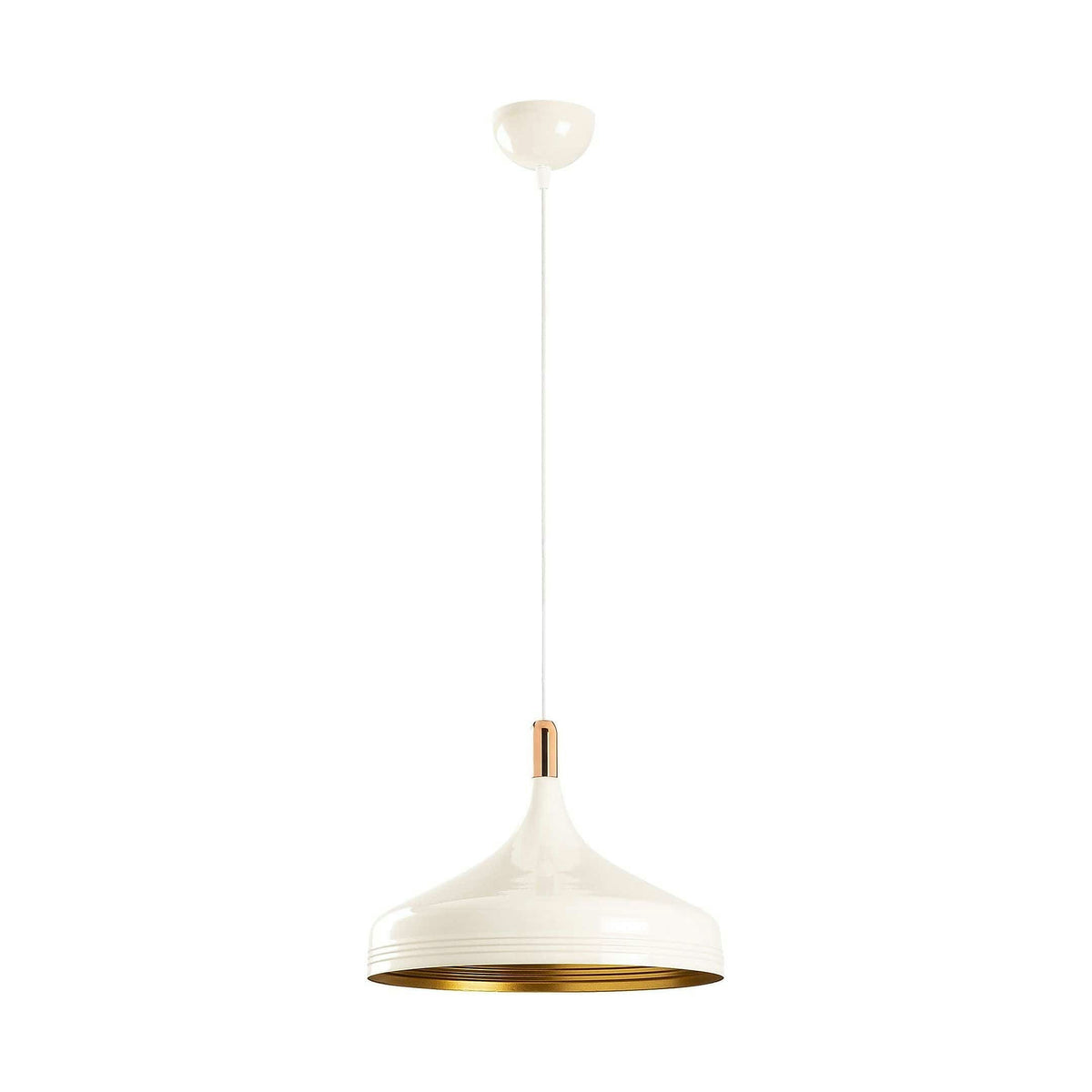 Lustra SAGLAM 3723, alb/auriu, metal, 36x38-124 cm