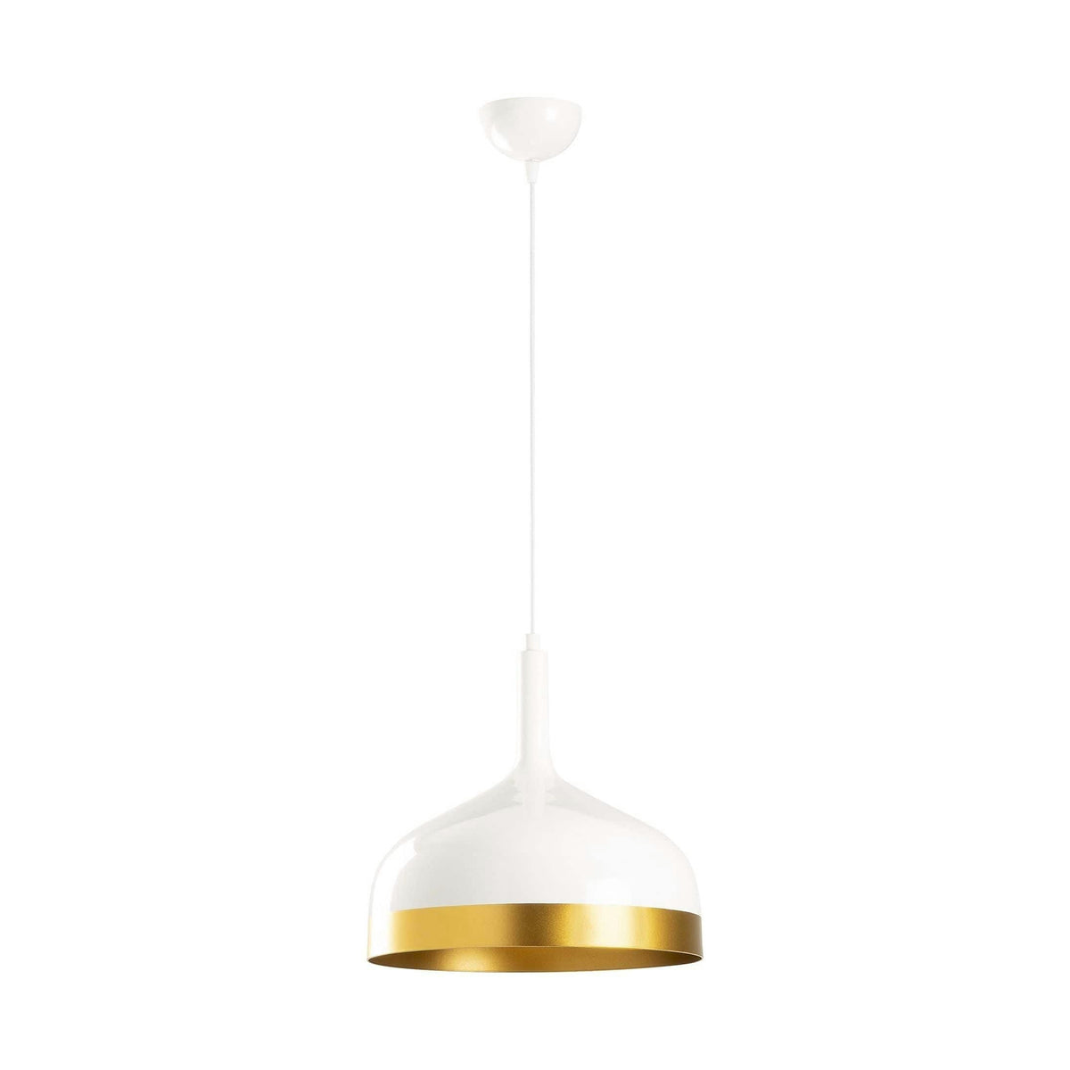 Lustra SAGLAM 3724, alb/auriu, metal, 30x40-128 cm