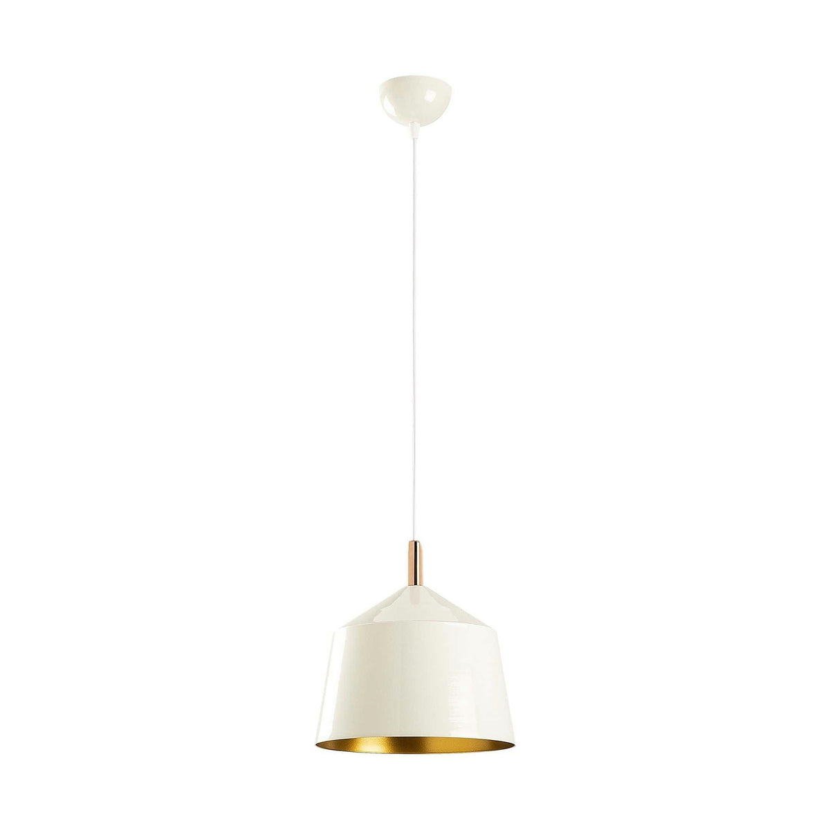 Lustra SAGLAM 3725, alb/auriu, metal, 25x38-124 cm
