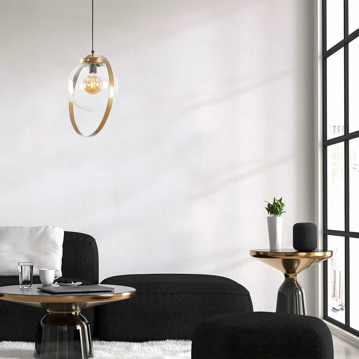 Lustra TAN - NT 101, auriu, metal/sticla, 40x125 cm