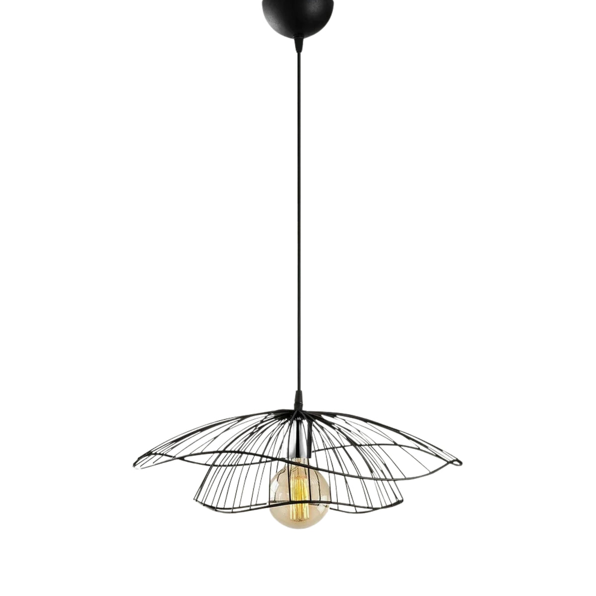 Lustra TEL 6500, negru, metal, 50x111 cm