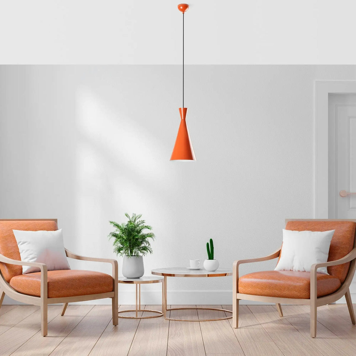 Lustra TOM 3541, portocaliu, metal, 19x45-134 cm