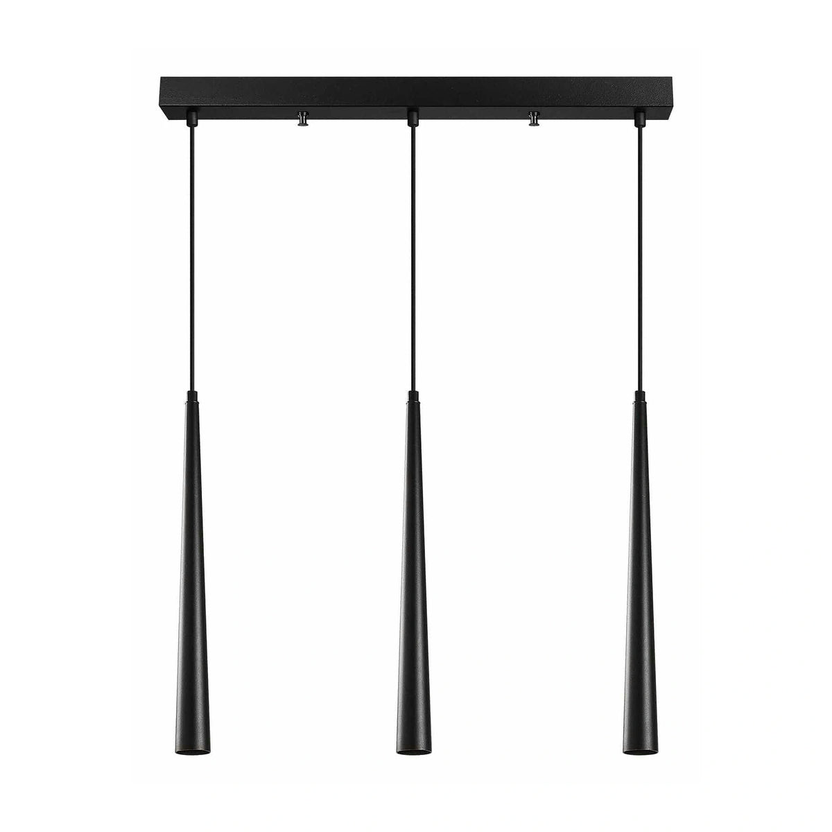 Lustra UZUM 6074, negru, metal, 58x4x45-135 cm