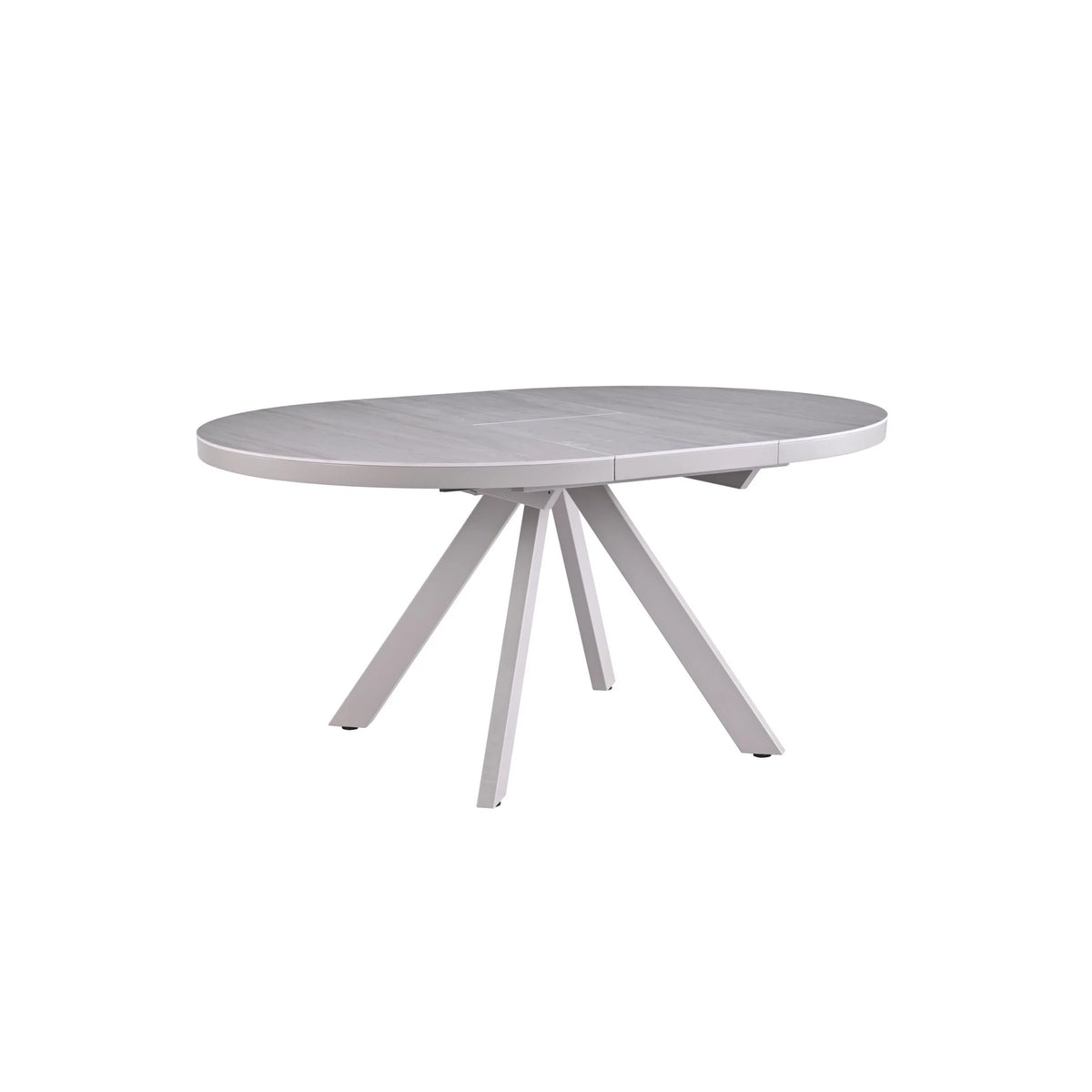 Masa extensibila LYRA, crem cu efect de marmura/gri, 120/160x120x75 cm