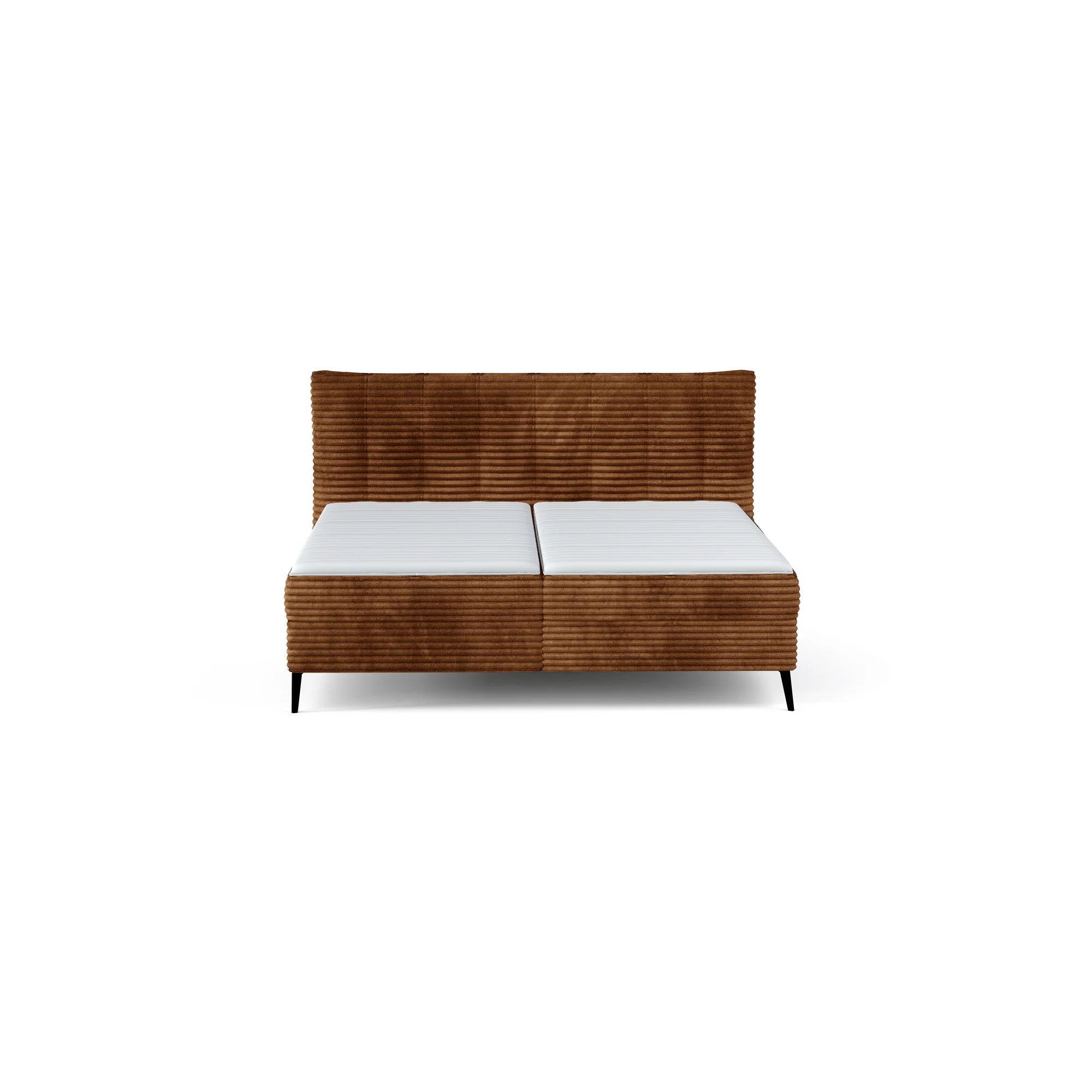 Pat boxspring MARTINA 180x200, personalizabil materiale Gama Premium, cu saltea, topper si lada depozitare