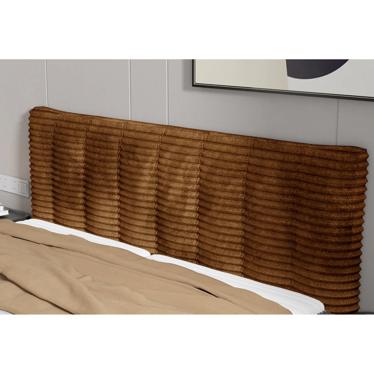 Pat boxspring MARTINA 140x200, personalizabil materiale Gama Premium, cu saltea, topper si lada depozitare