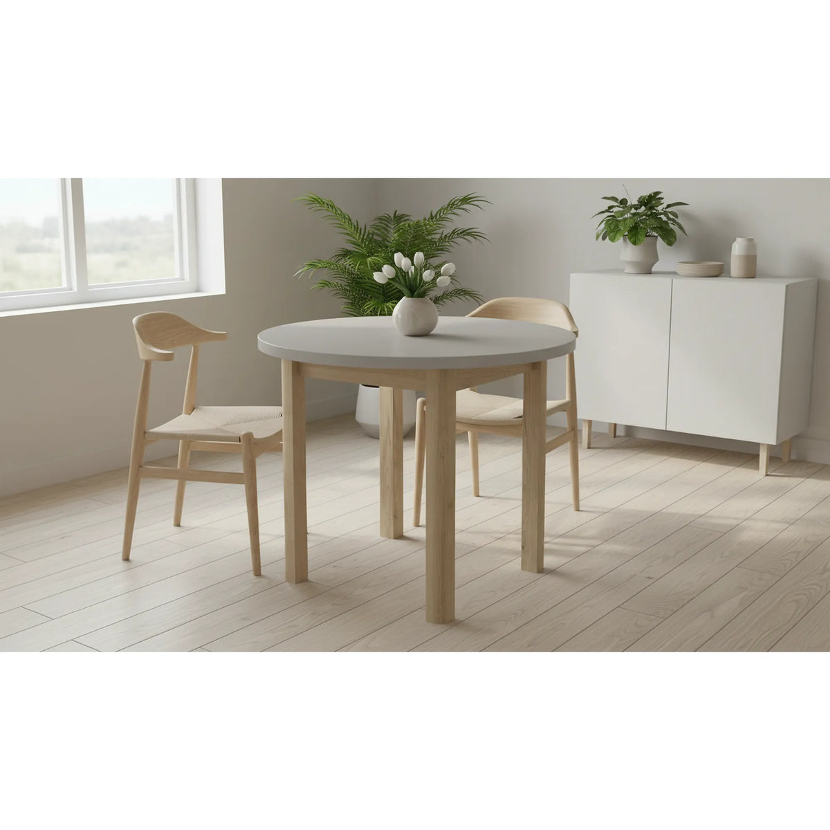 Masa ADAM, casmir/stejar, PAL laminat, 80x80x75 cm