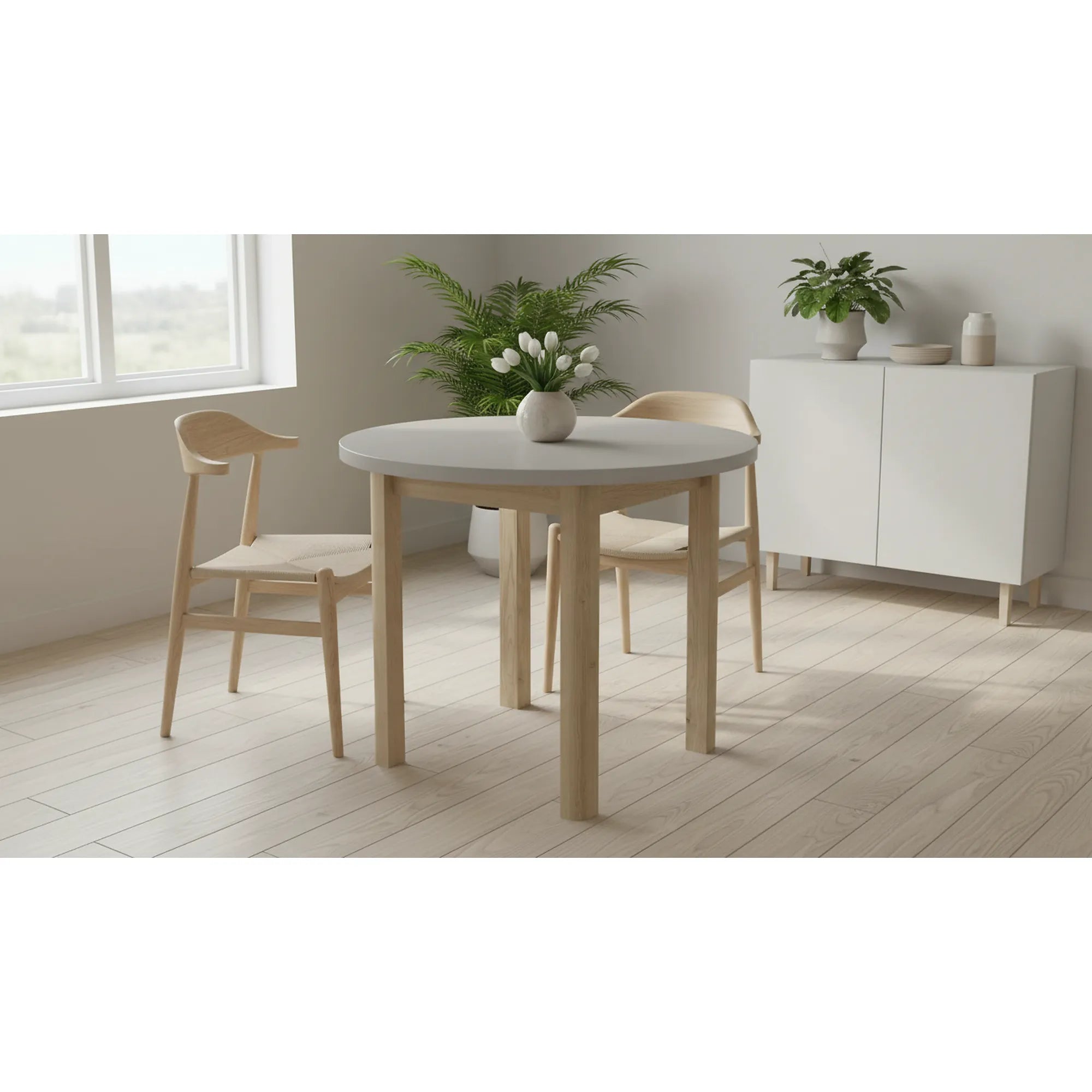 Masa ADAM, casmir/stejar, PAL laminat, 80x80x75 cm