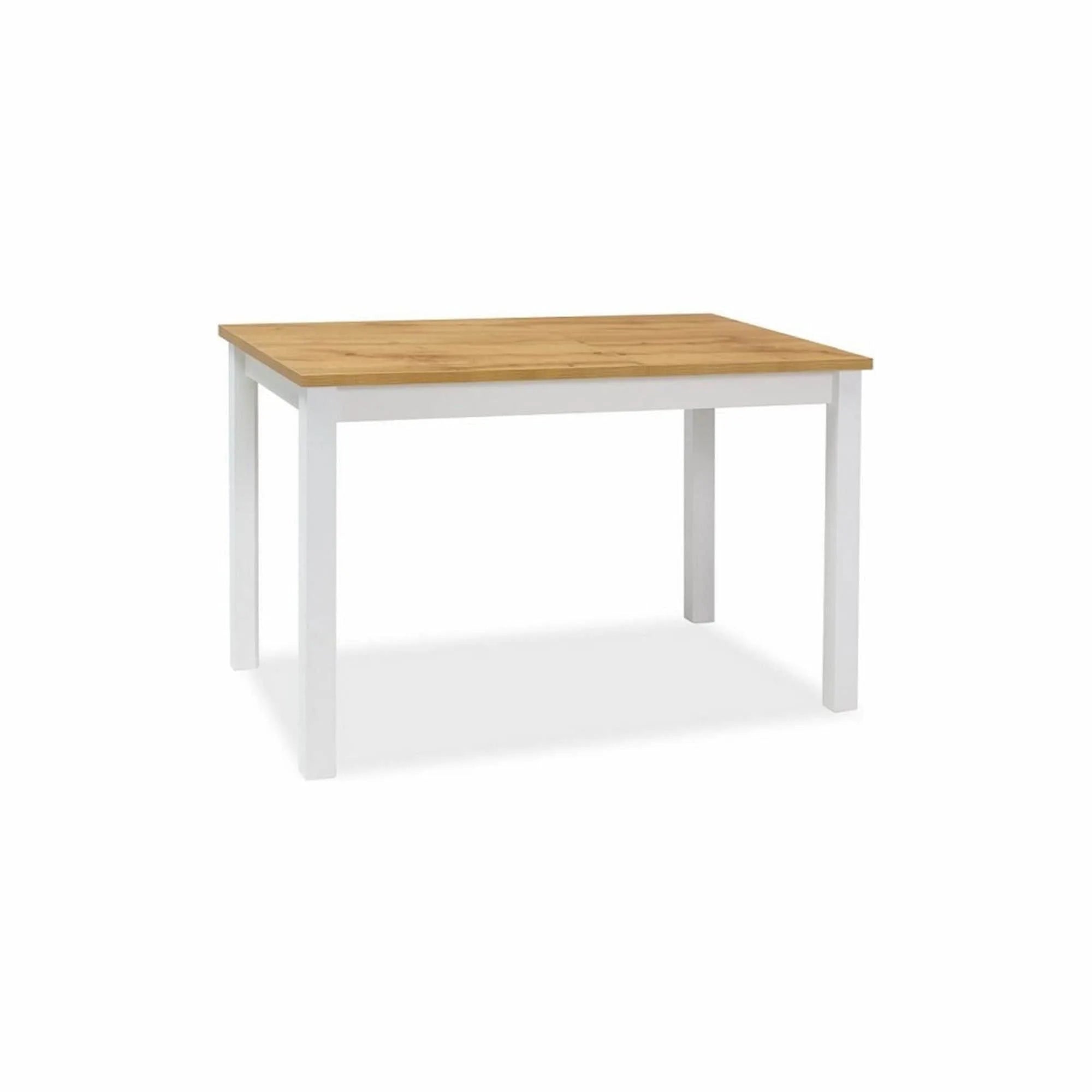 Masa ADAM, stejar/alb, PAL, 100x60x75 cm