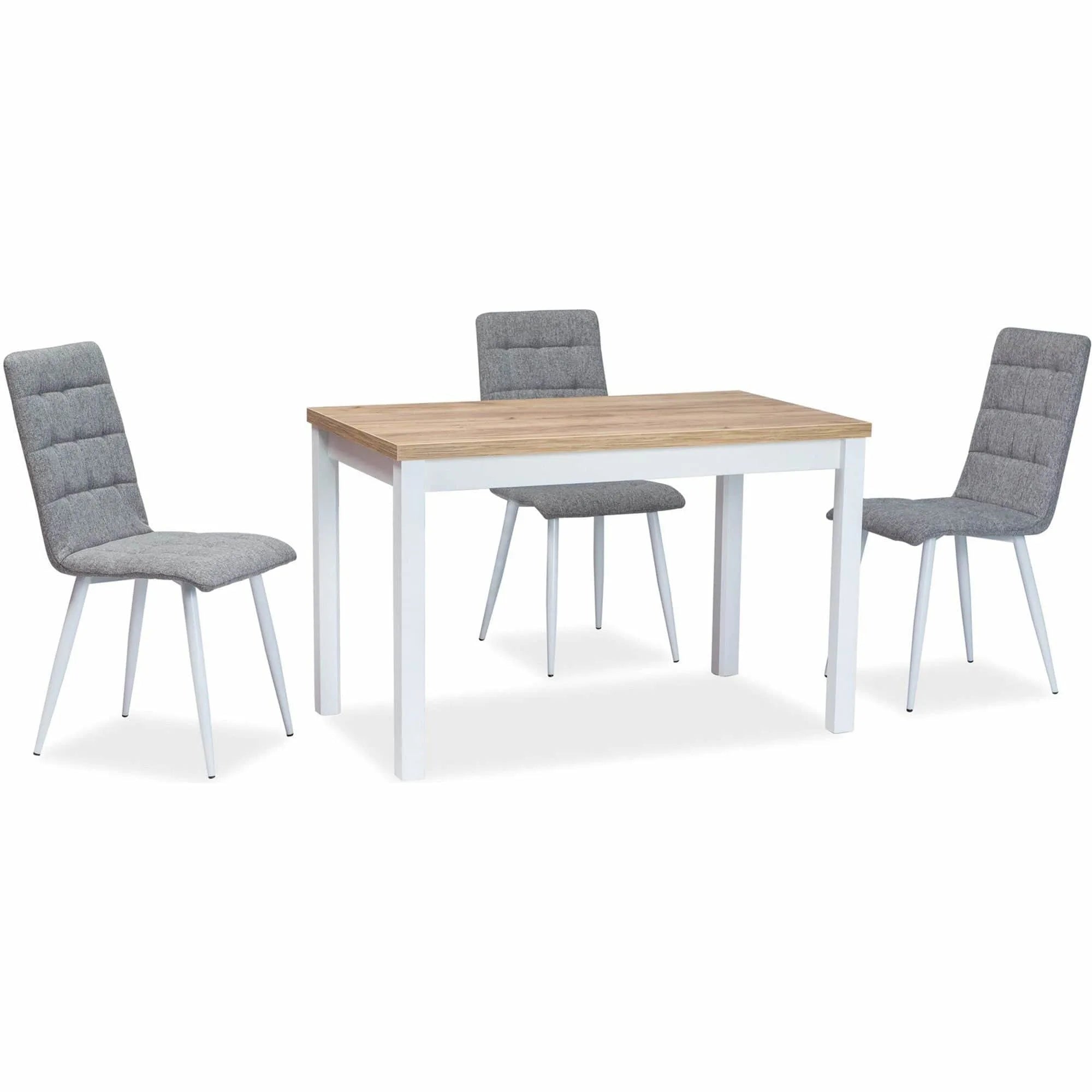 Masa ADAM, stejar/alb, PAL, 100x60x75 cm