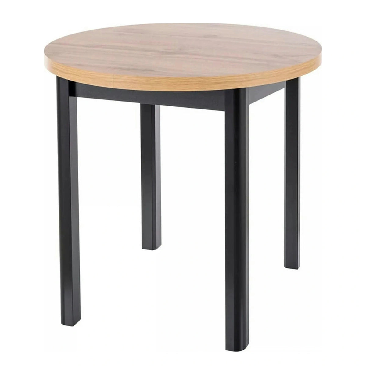 Masa ADAM, stejar artisan/negru, PAL laminat, 80x80x75 cm