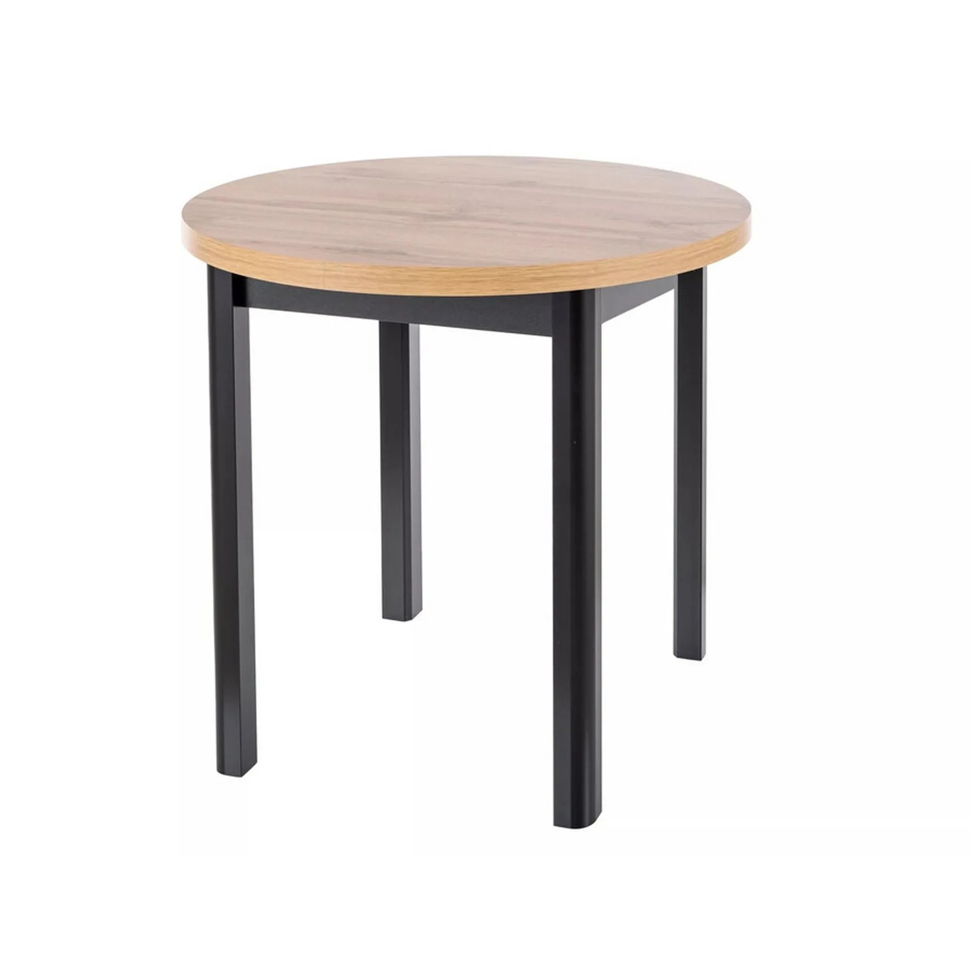 Masa ADAM, stejar artisan/negru, PAL laminat, 80x80x75 cm