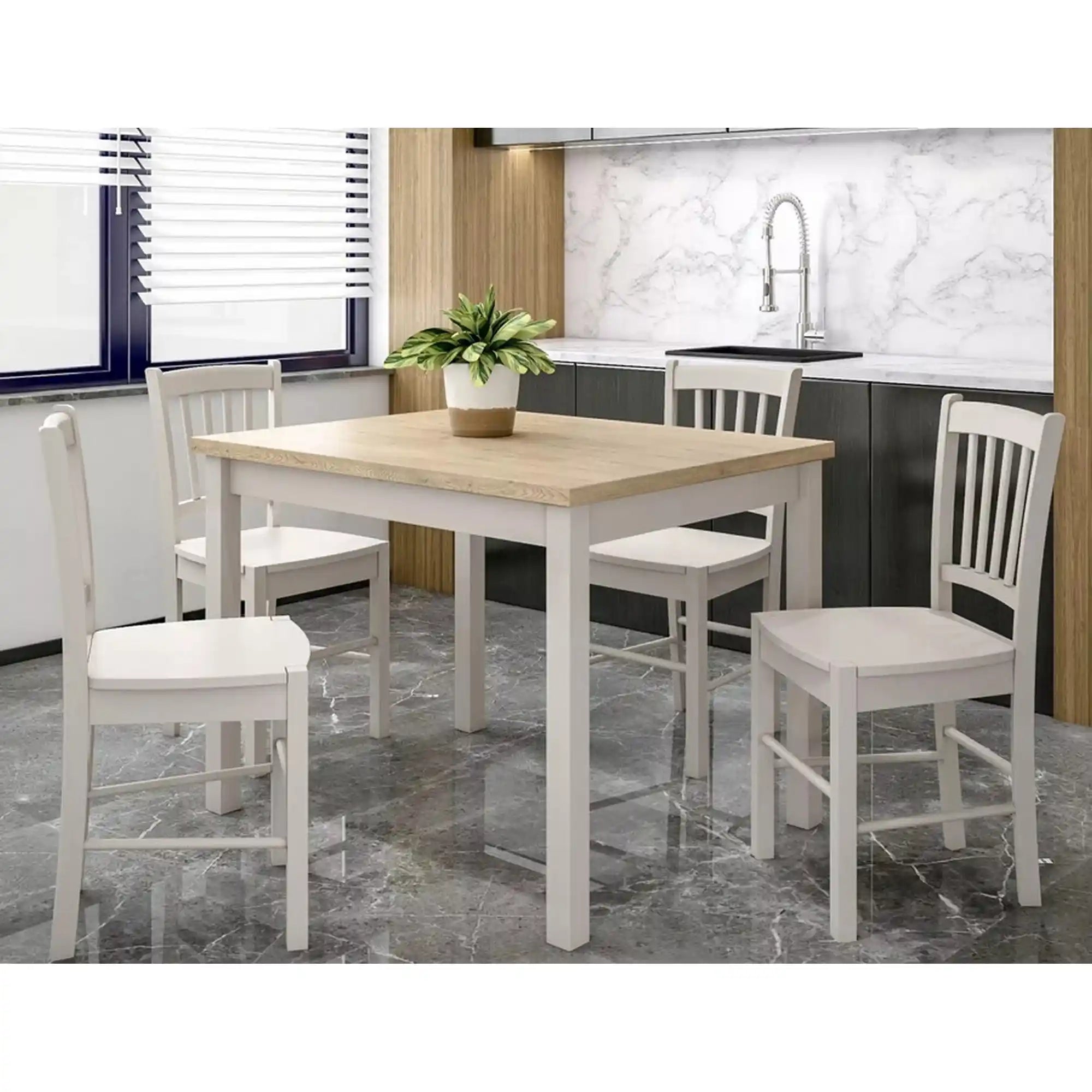 Masa ADAM, stejar/casmir, 80x80x75 cm