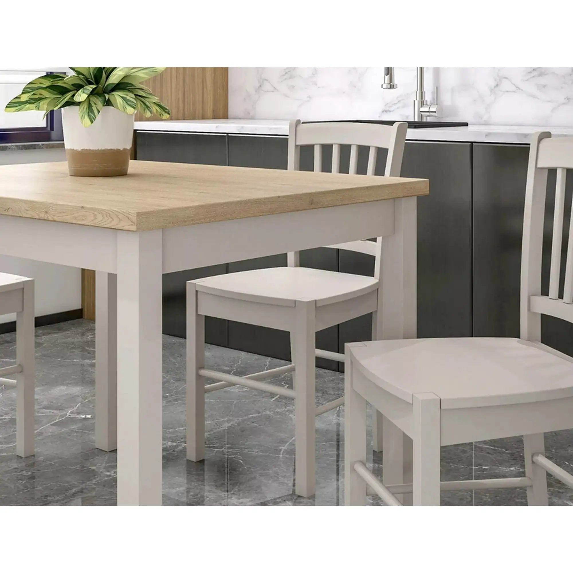 Masa ADAM, stejar/casmir, 80x80x75 cm