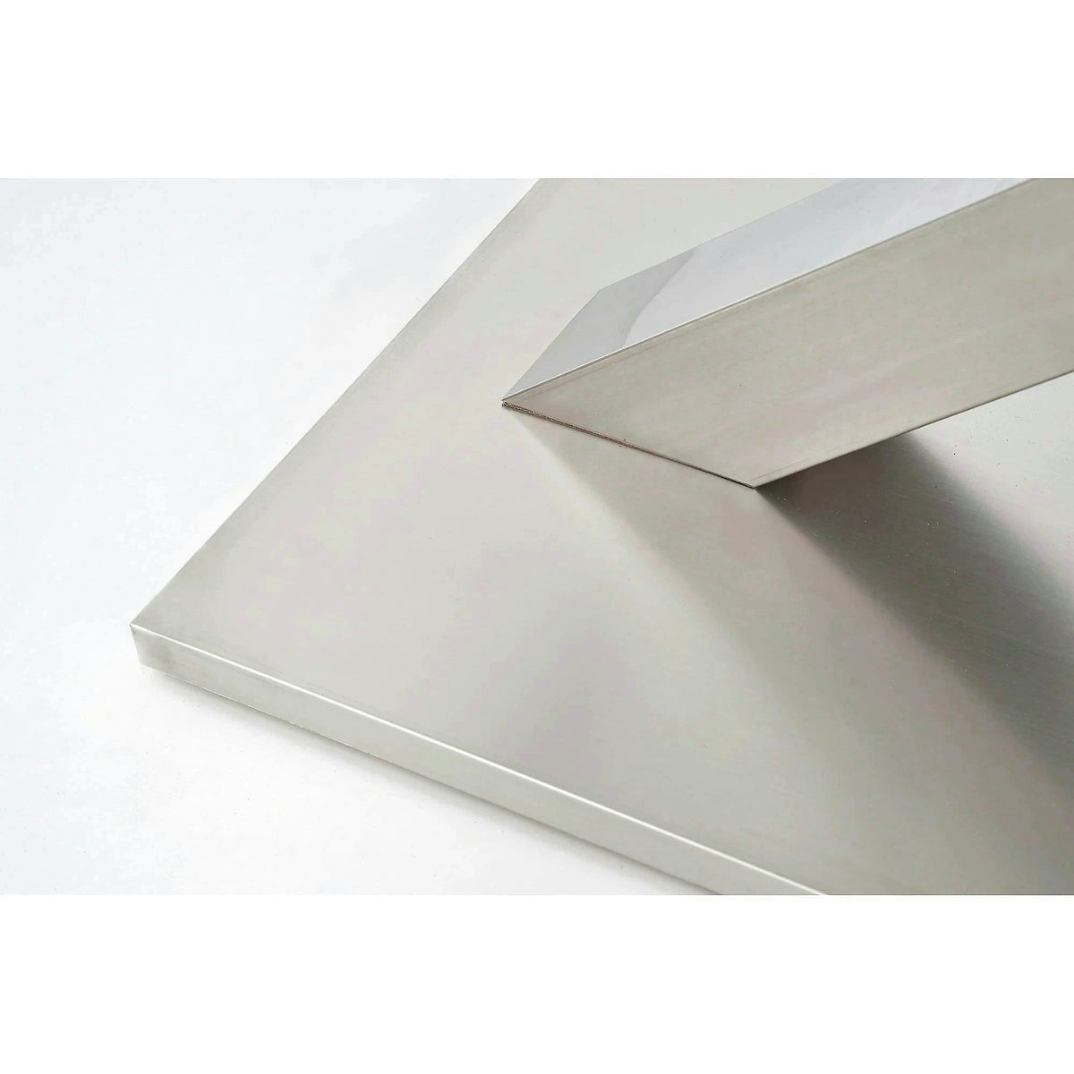 Masa alb lucios SANDOR, extensibila, alb/crom, 160/220x90x77 cm