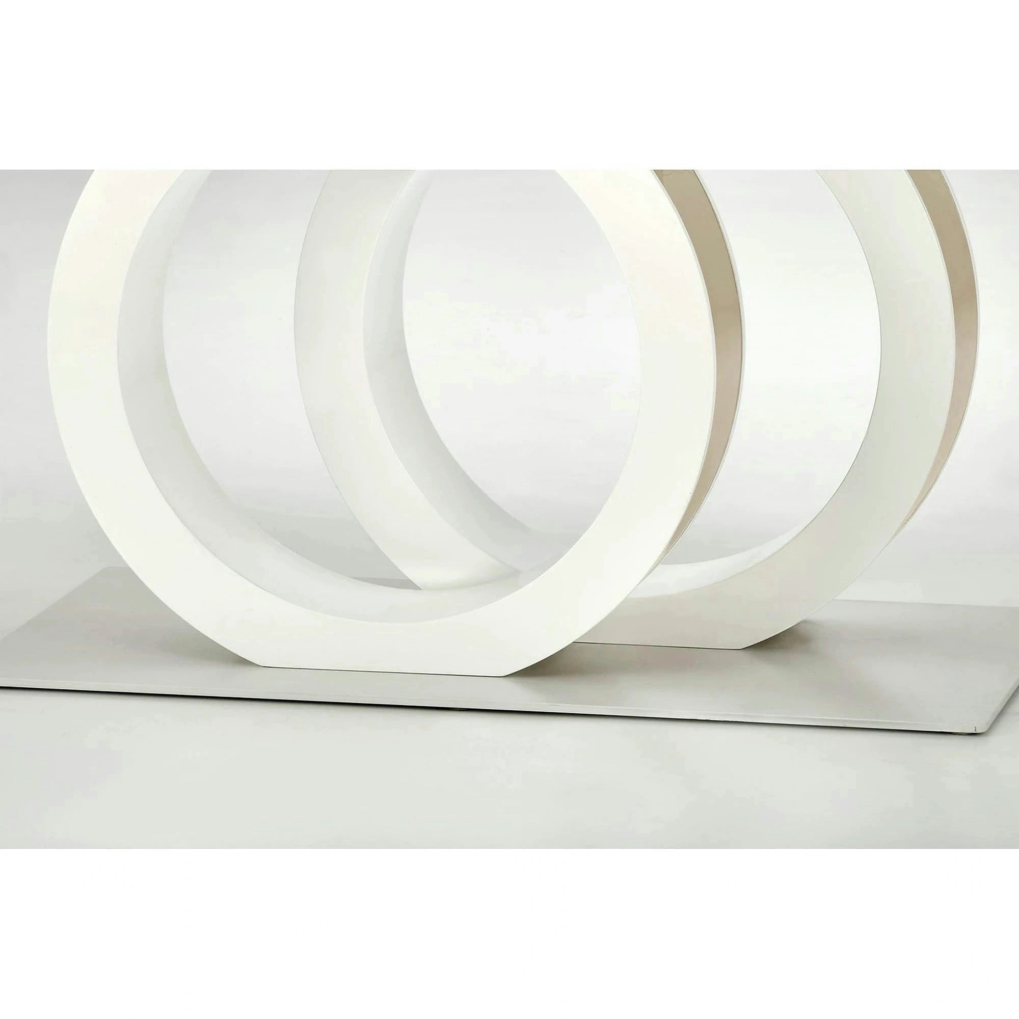 Masa alba dining GALARDO, extensibila, 160/200x90x77 cm