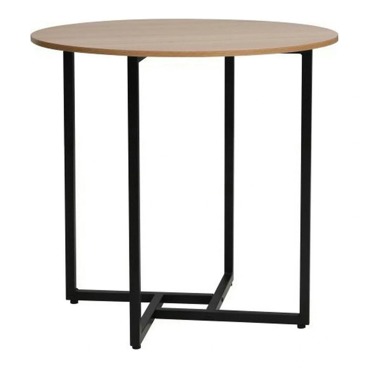 Masa ALTO II, stejar/negru, PAL laminat/metal, 80x80x76 cm