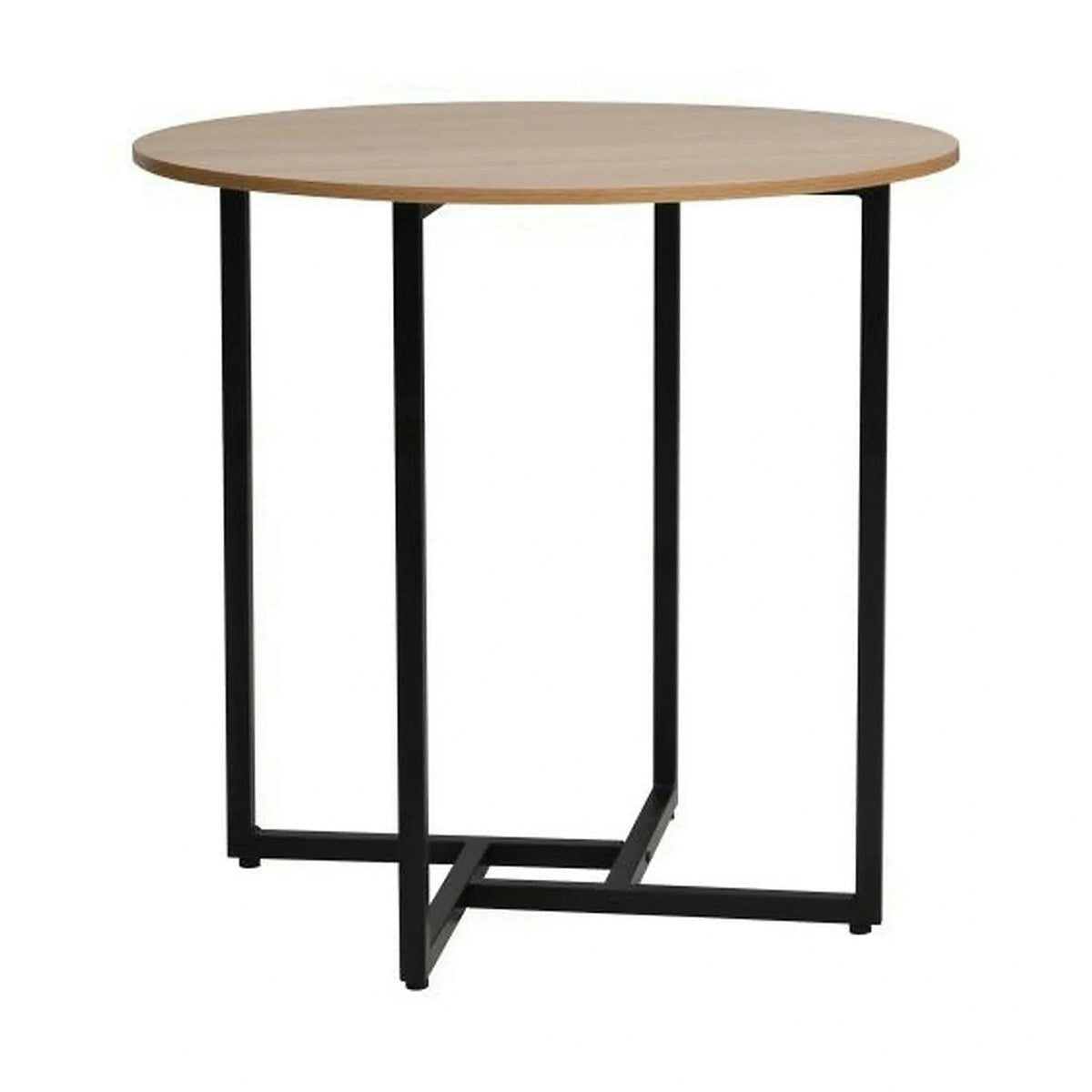 Masa ALTO II, stejar/negru, PAL laminat/metal, 80x80x76 cm