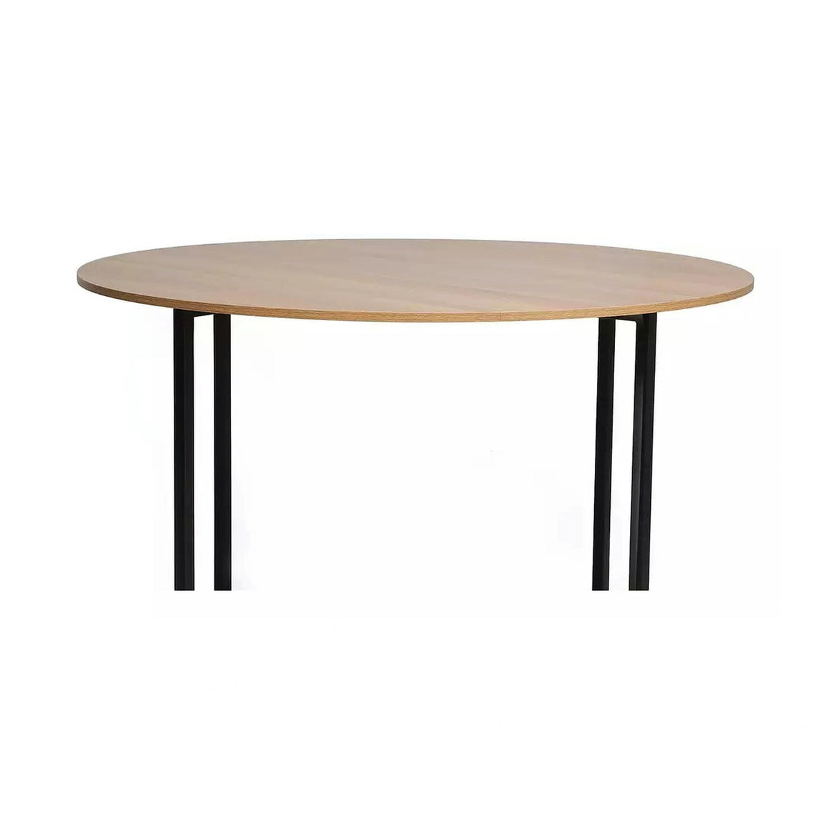 Masa ALTO, stejar/negru, PAL laminat/metal, 120x120x76 cm