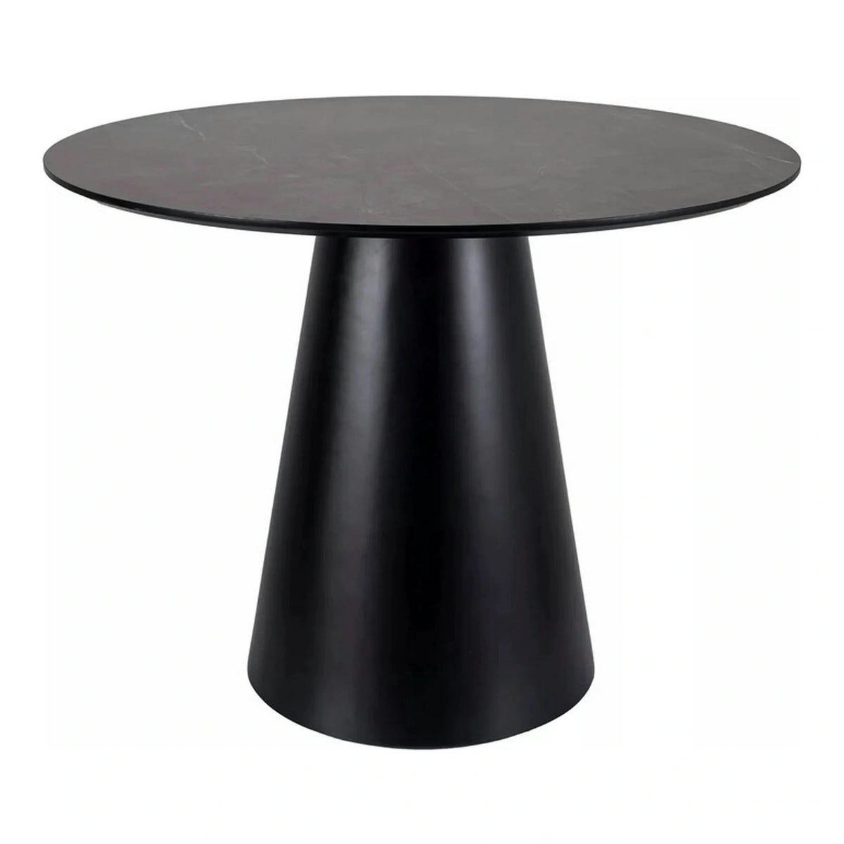 Masa ANGEL, gri cu efect de marmura/negru mat, 100x75 cm
