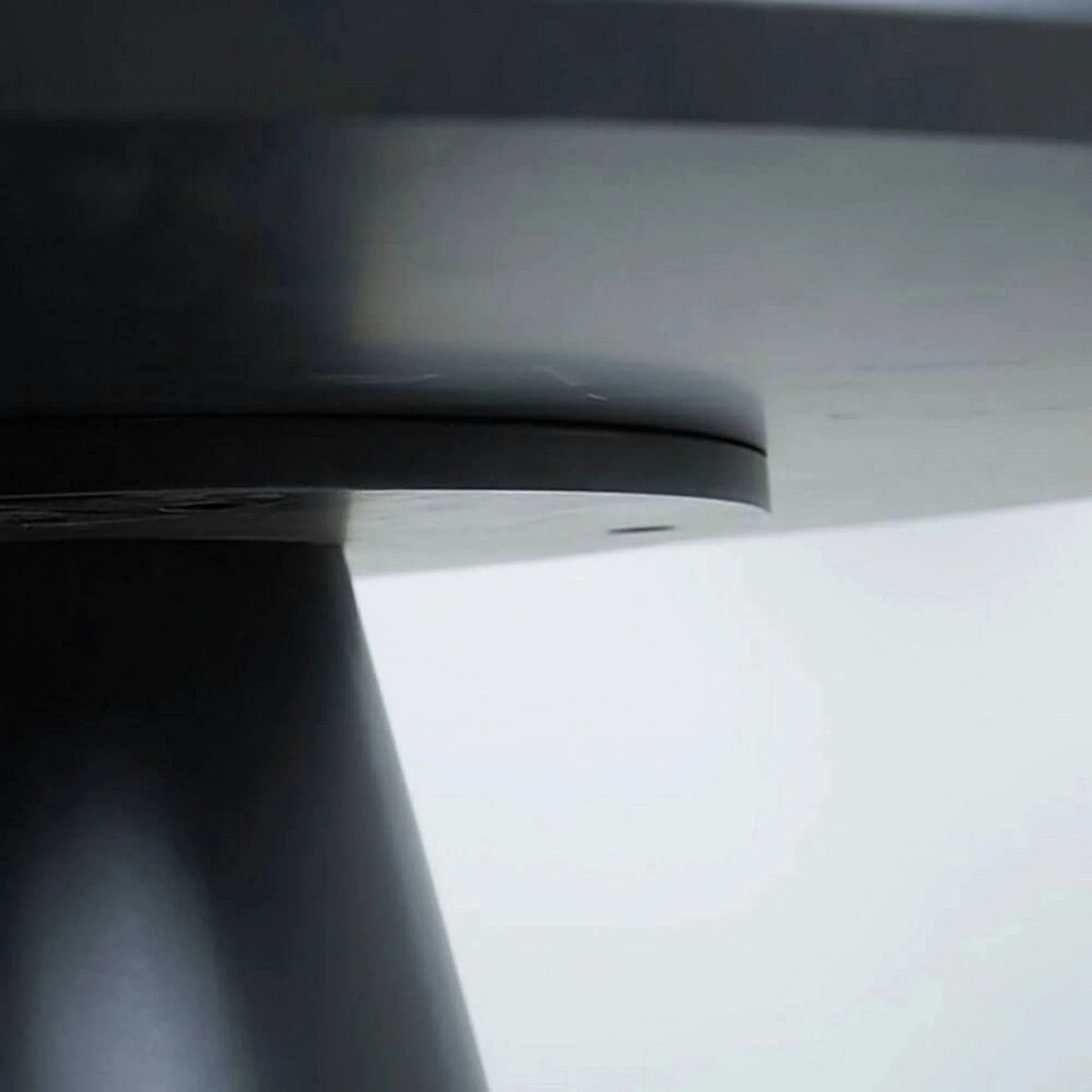 Masa ANGEL, gri inchis/negru, 120x120x76 cm