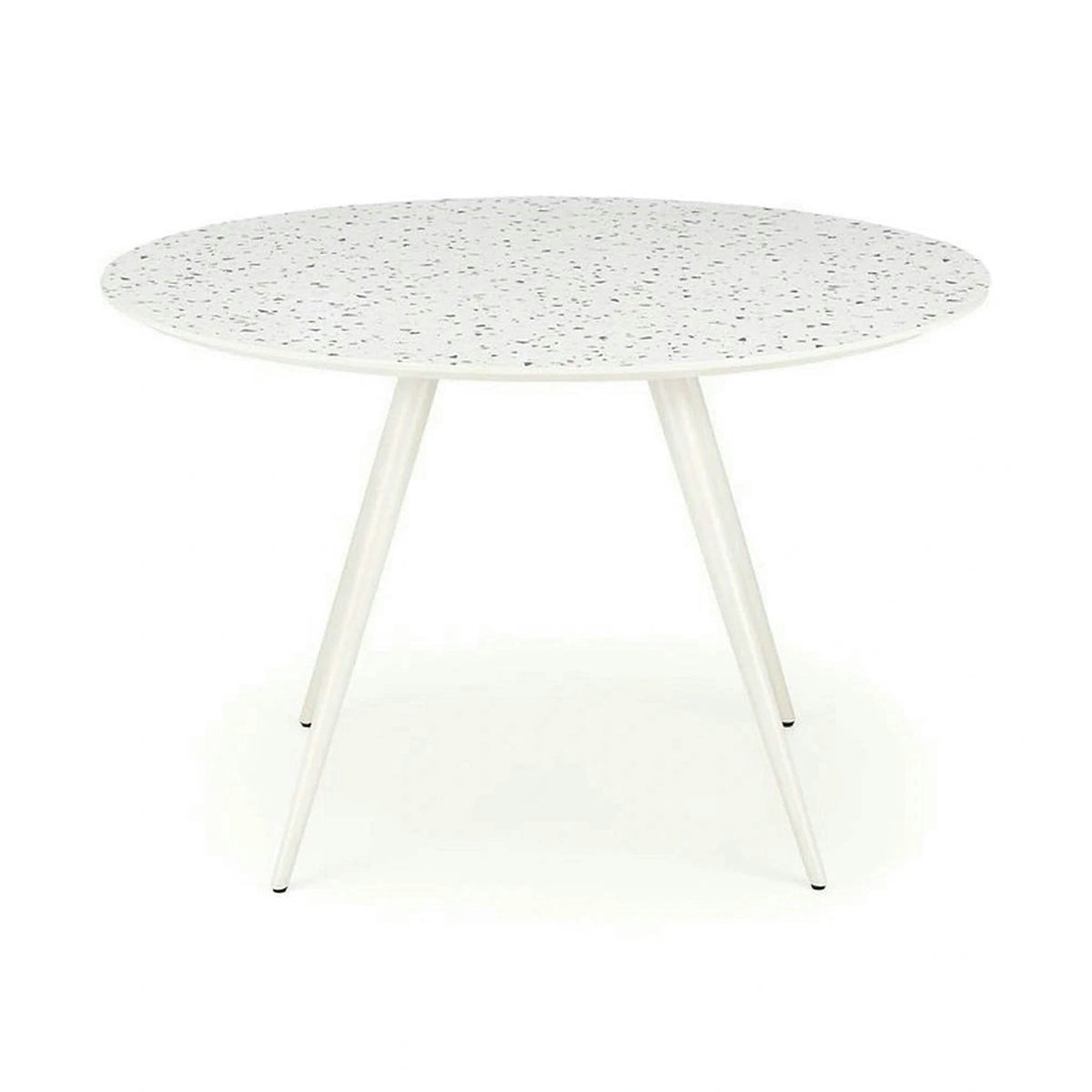 Masa ARAMIS, alb/terrazzo, 120x120x76 cm