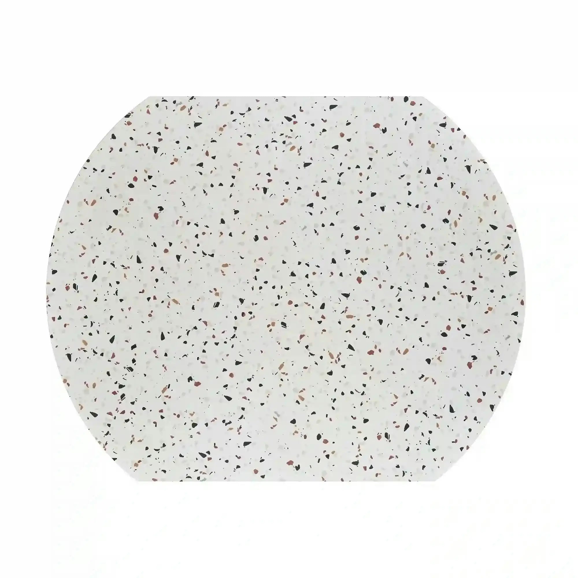 Masa ARAMIS, alb/terrazzo, 120x120x76 cm