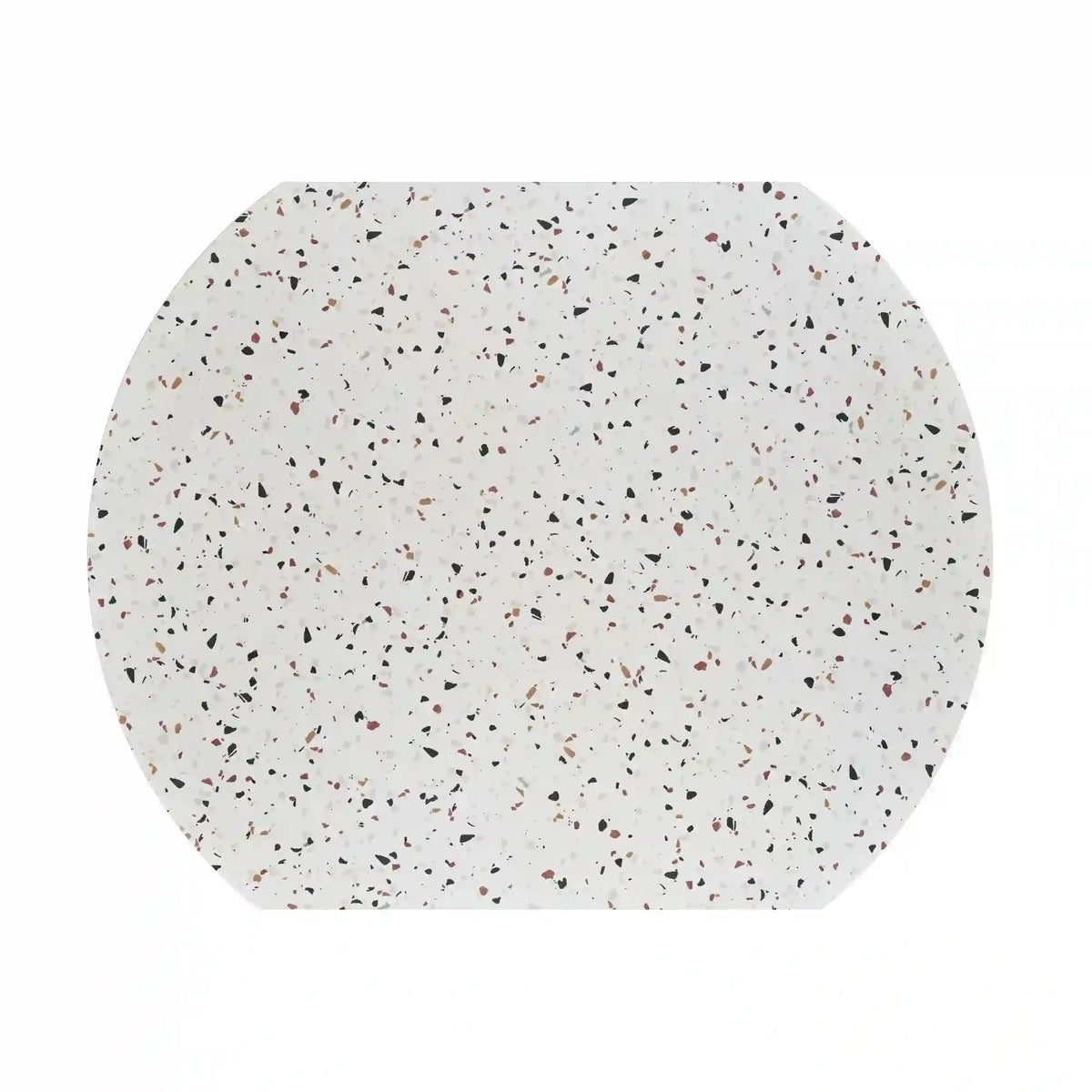 Masa ARAMIS, alb/terrazzo, 120x120x76 cm
