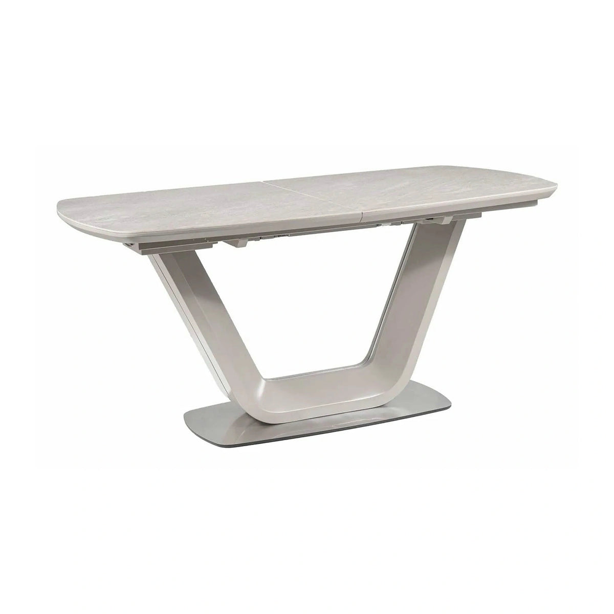 Masa ARMANI, gri cu efect de marmura, 160/220x90x76 cm
